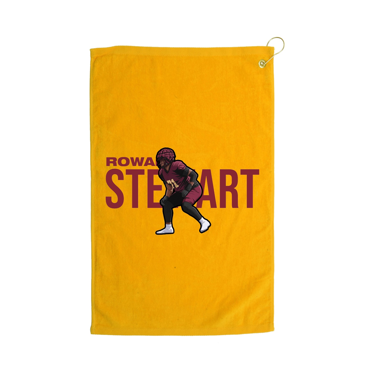 Golf Towel — Player Name in Gold