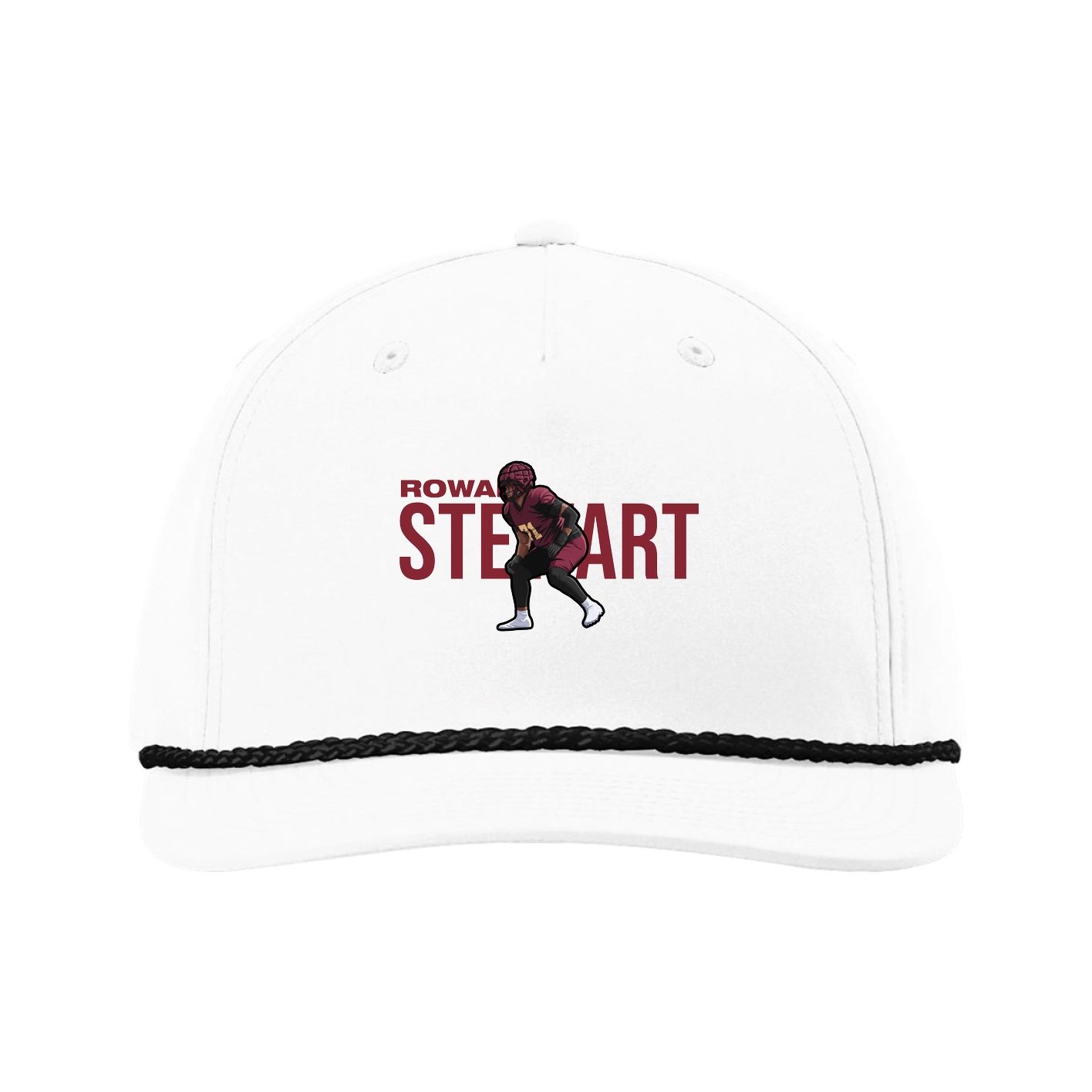 Five-Panel Classic Rope Cap — Player Name in White