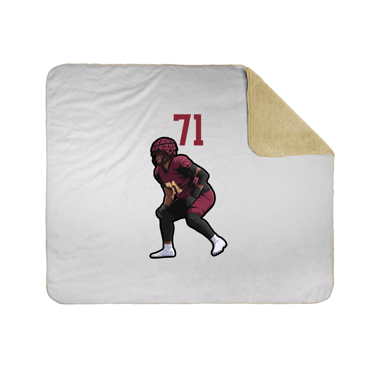 Throw Blanket — Number Top in White