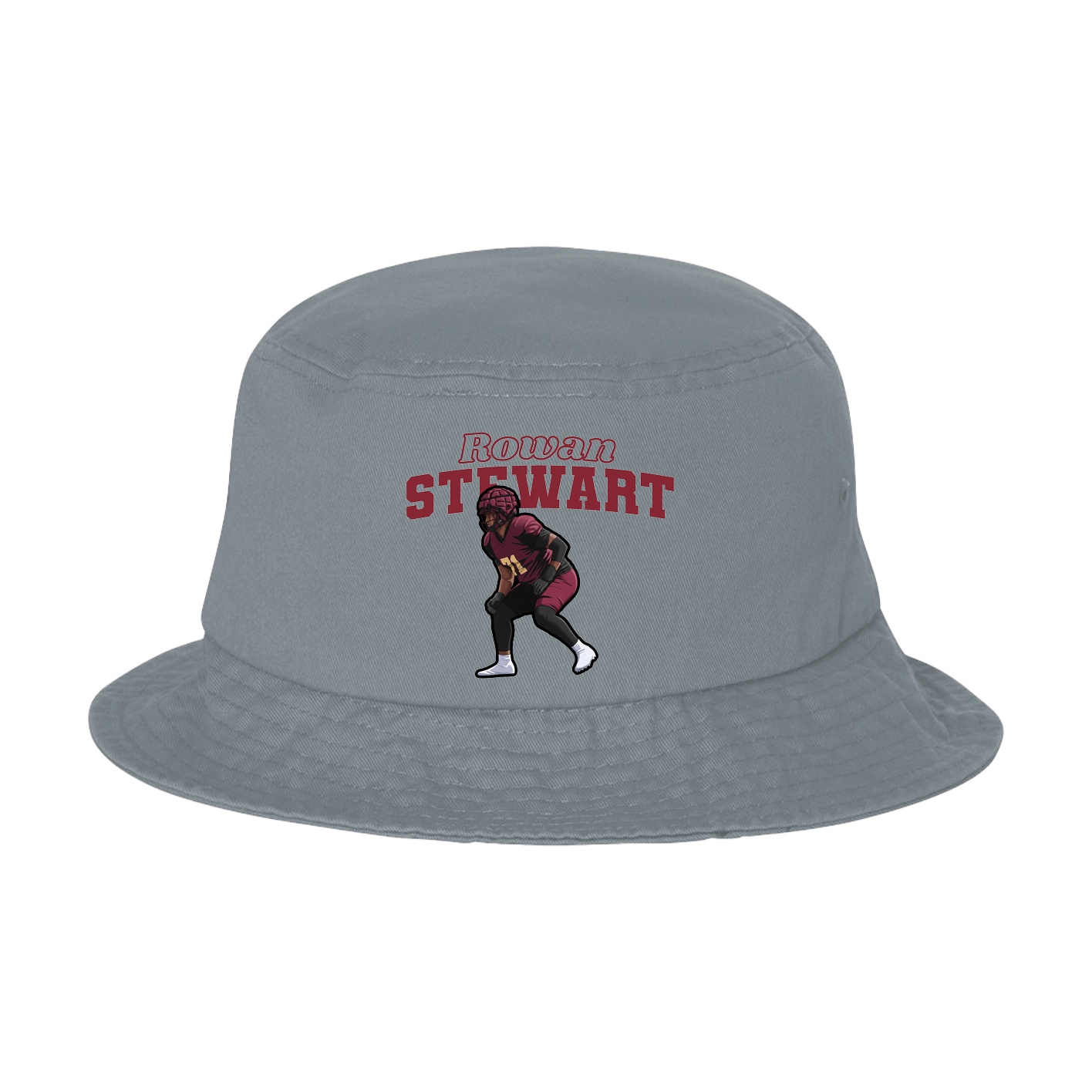 Bucket Cap — Name Arch in Grey