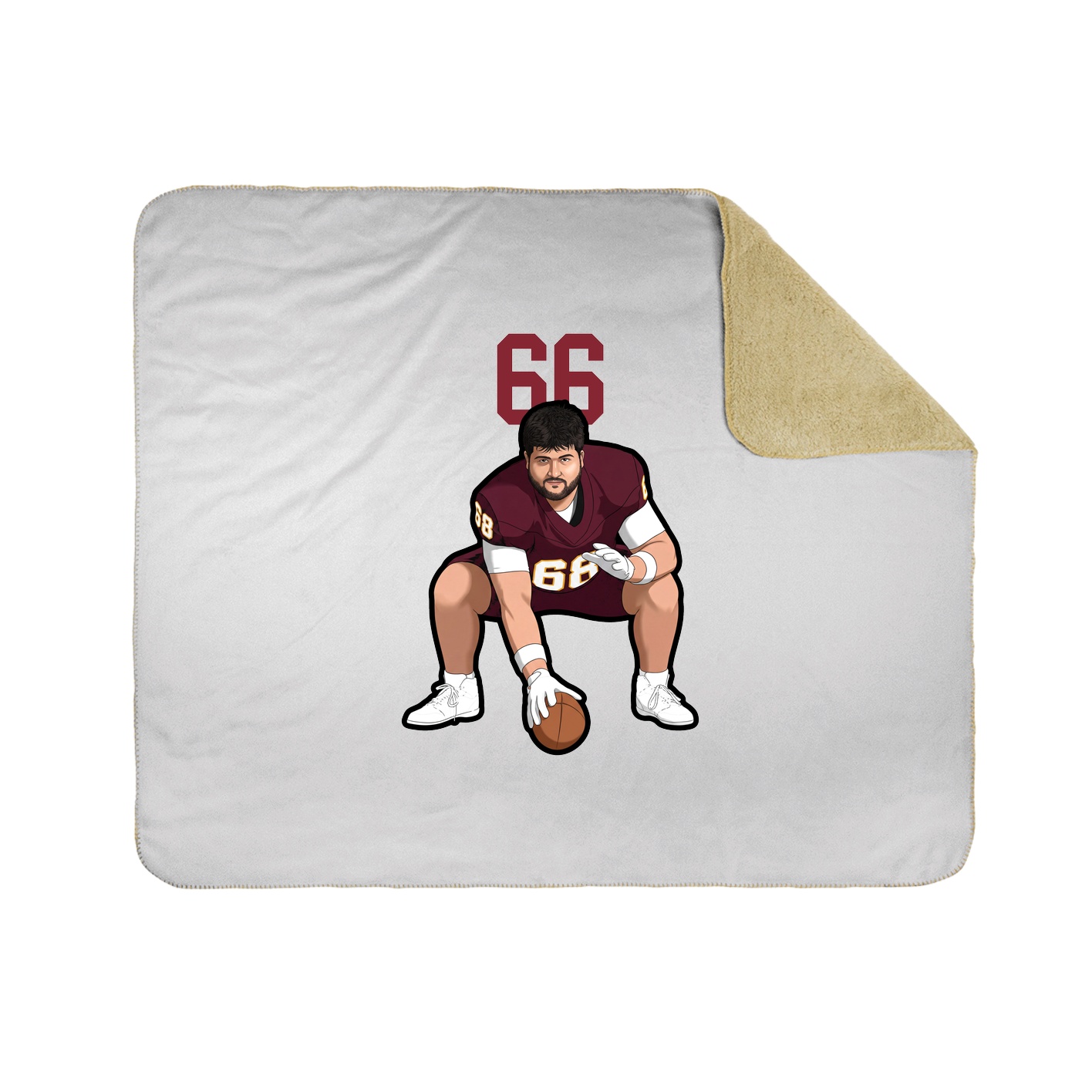 Throw Blanket — Number Top in White