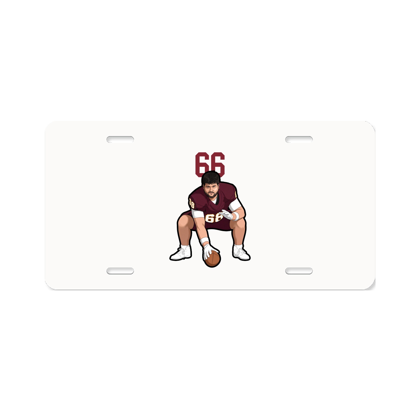License Plate — Number Top in Classic