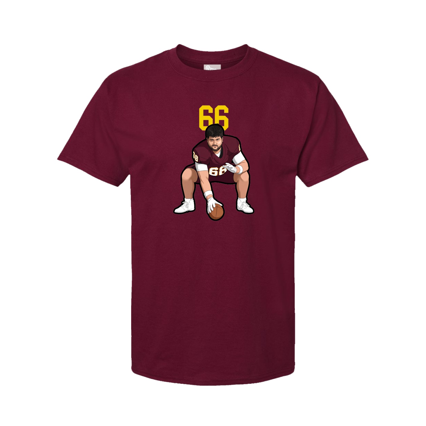 Youth Tee — Number Top in Cardinal