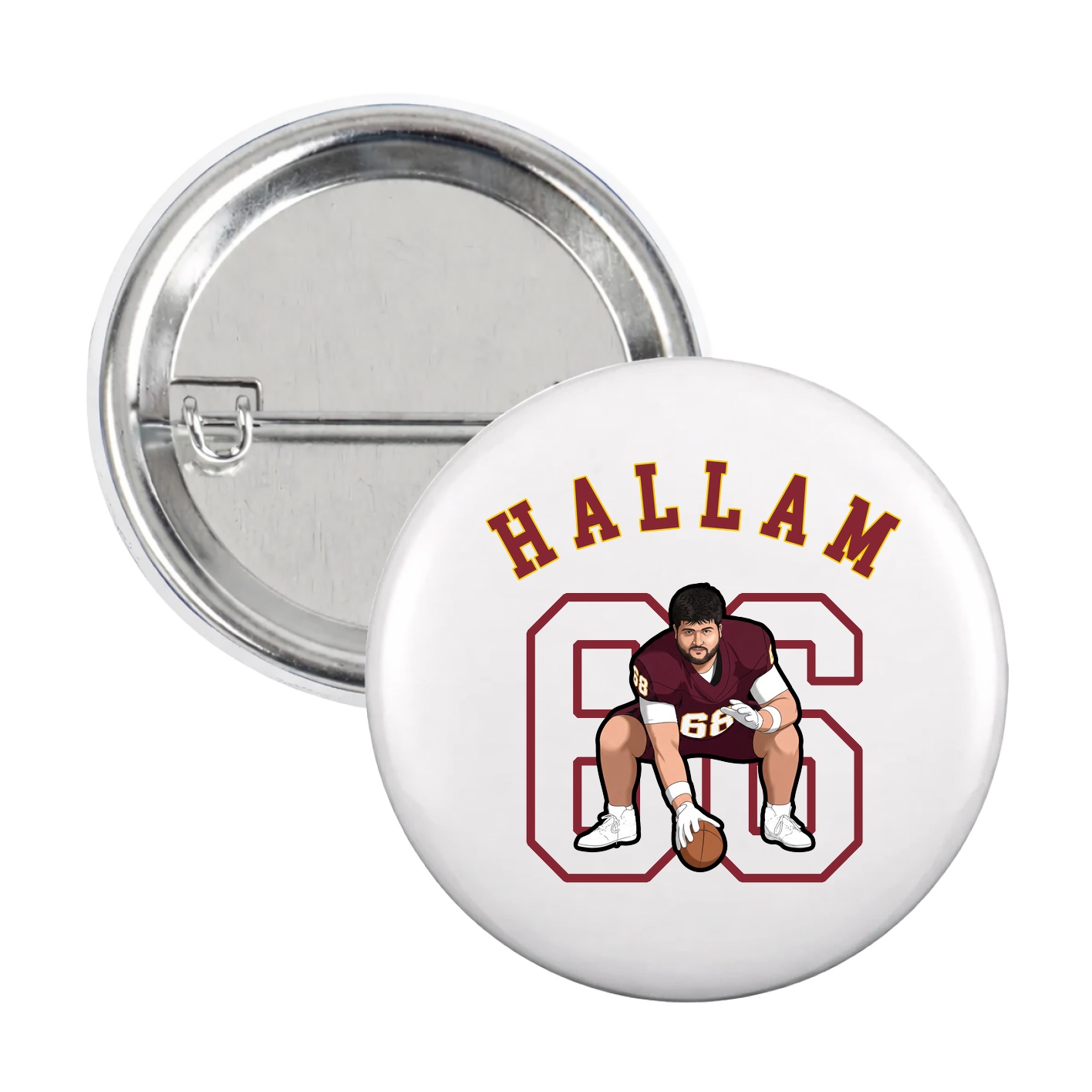 Game Day Button — Shirsey Arch in White