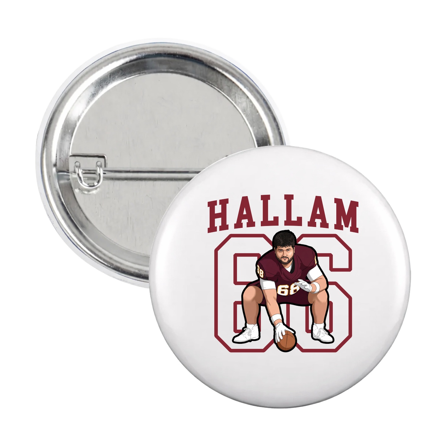 Game Day Button — Shirsey in White