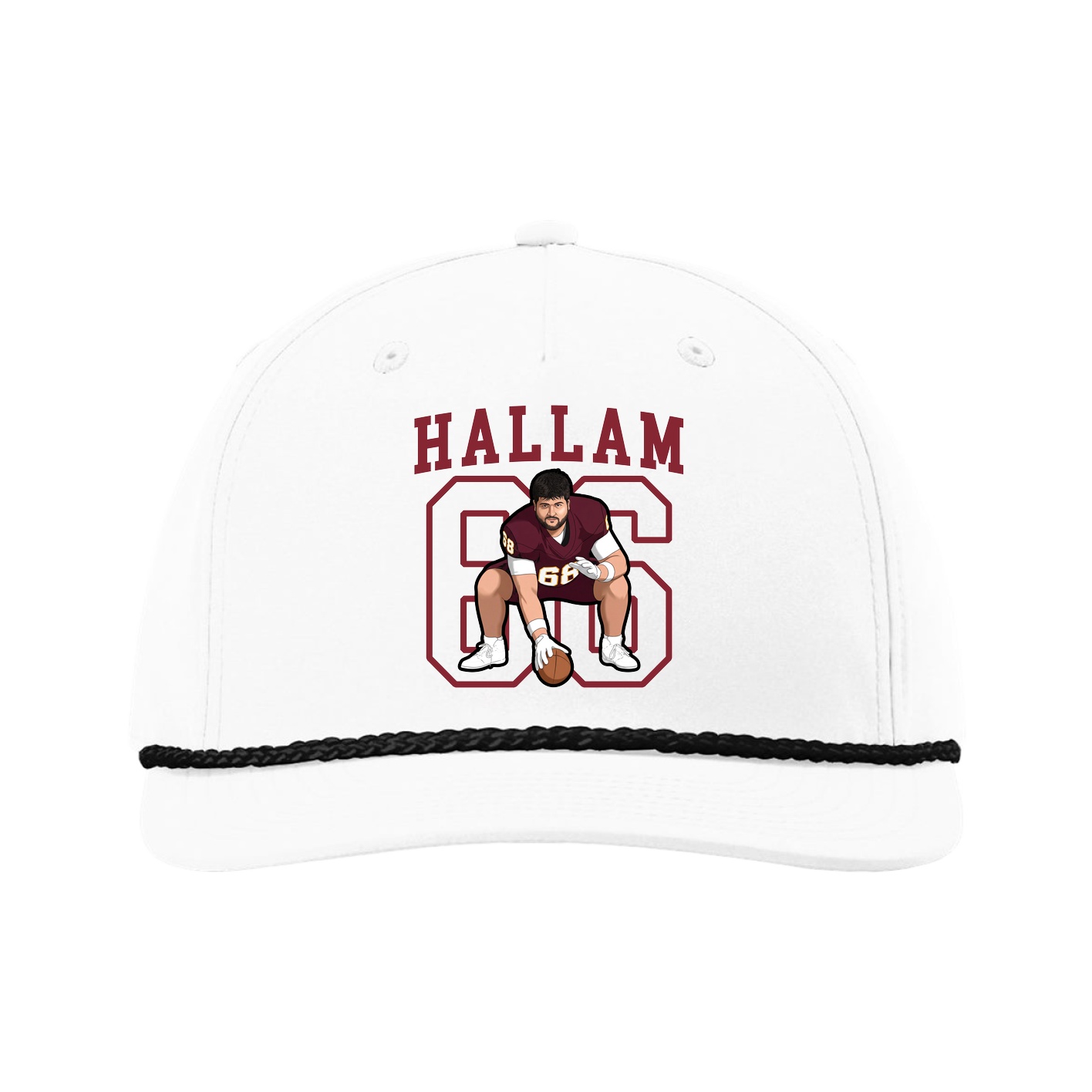 Five-Panel Classic Rope Cap — Shirsey in White