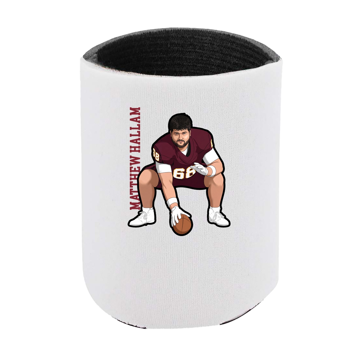 Can Holder — Name Vertical in White