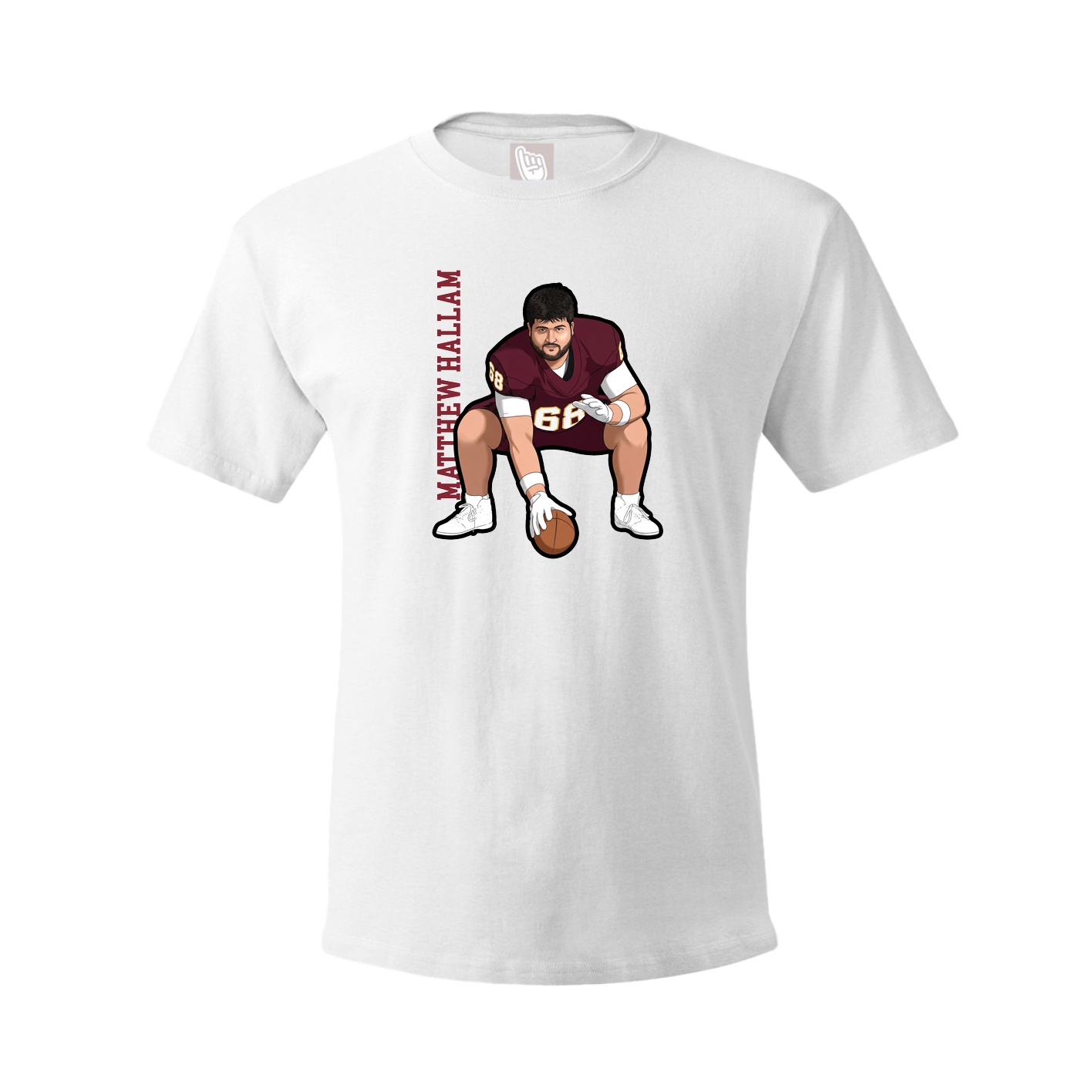 Youth Tee — Name Vertical in White