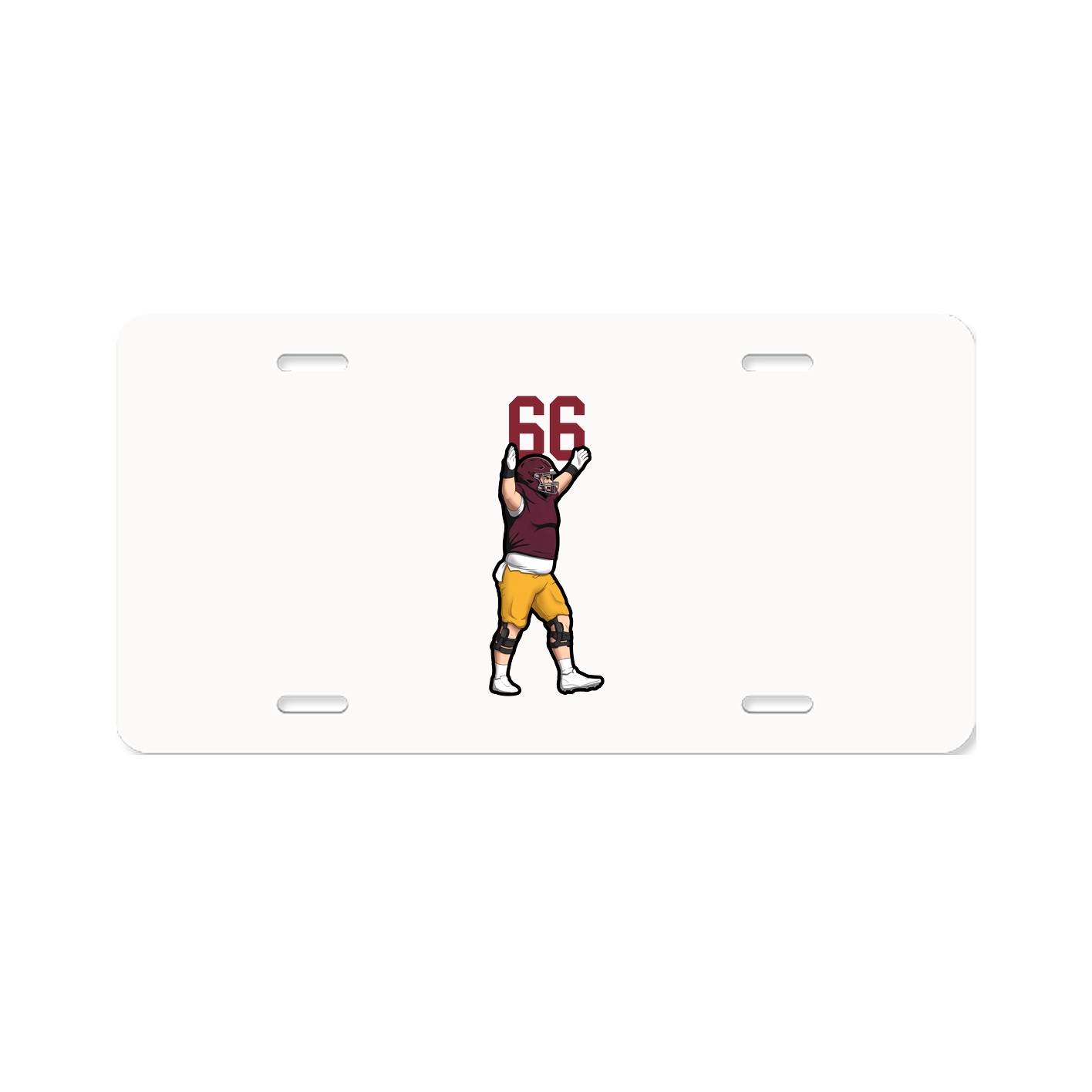 License Plate — Number Top in Classic