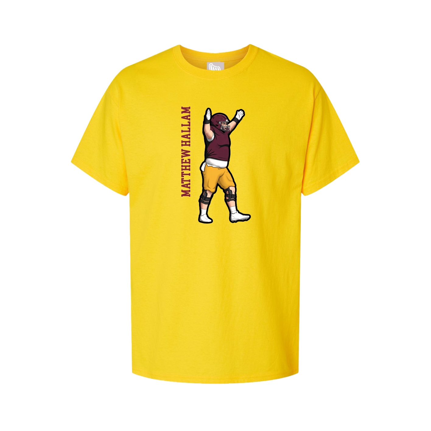 Tee — Name Vertical in Gold