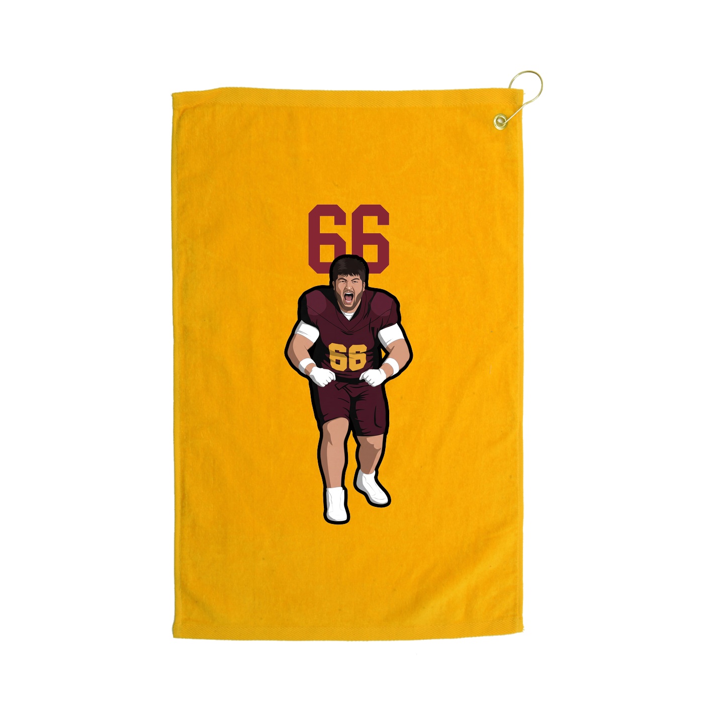 Golf Towel — Number Top in Gold