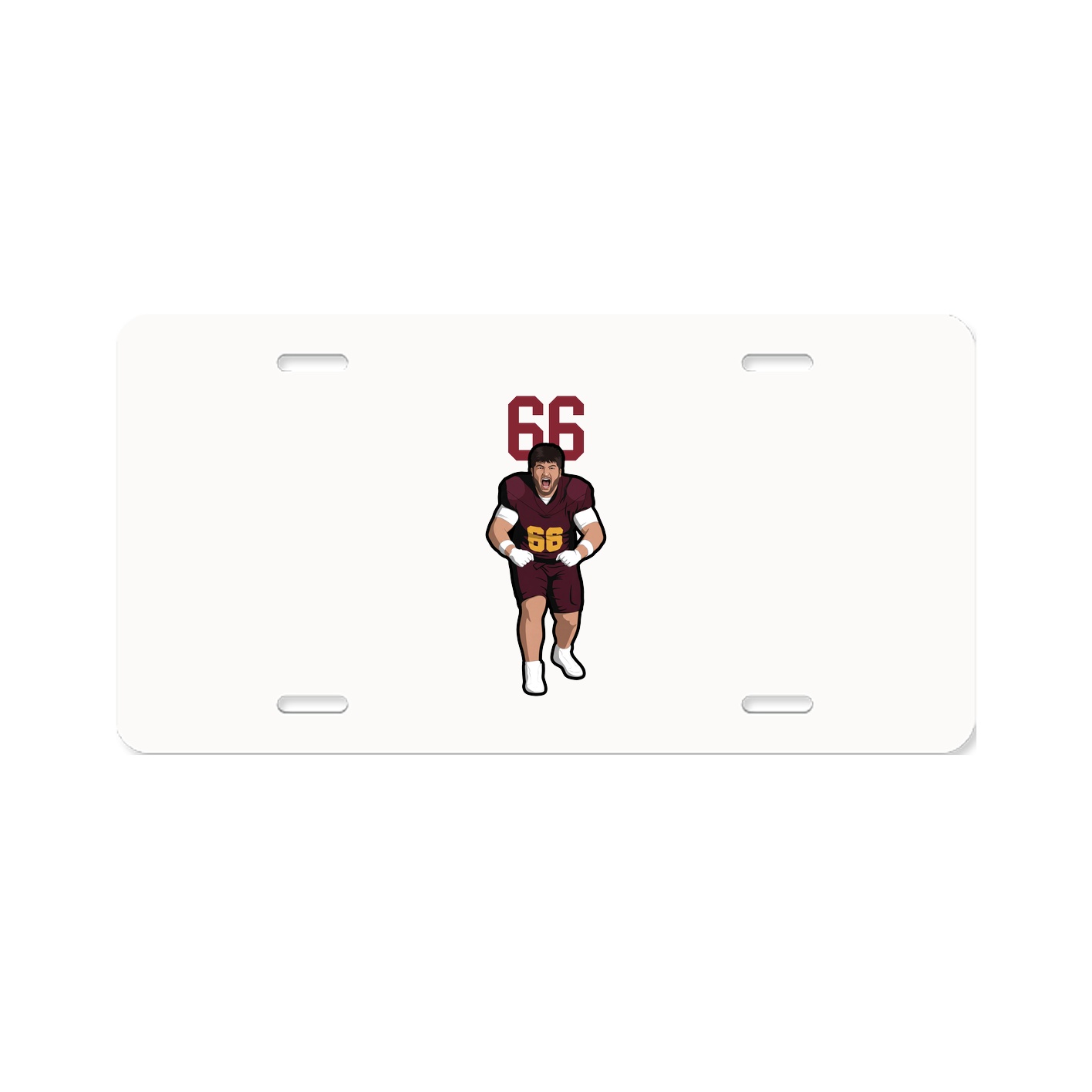 License Plate — Number Top in Classic