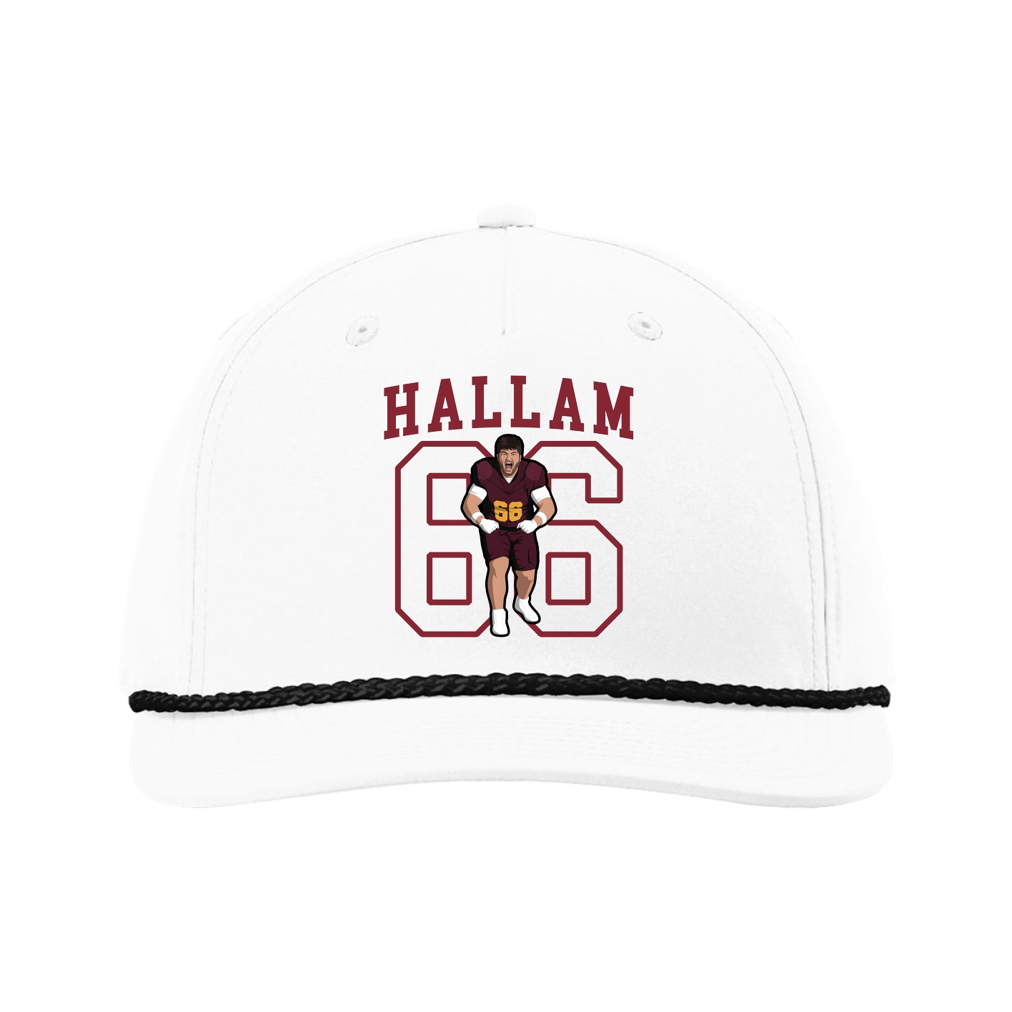 Five-Panel Classic Rope Cap — Shirsey in White