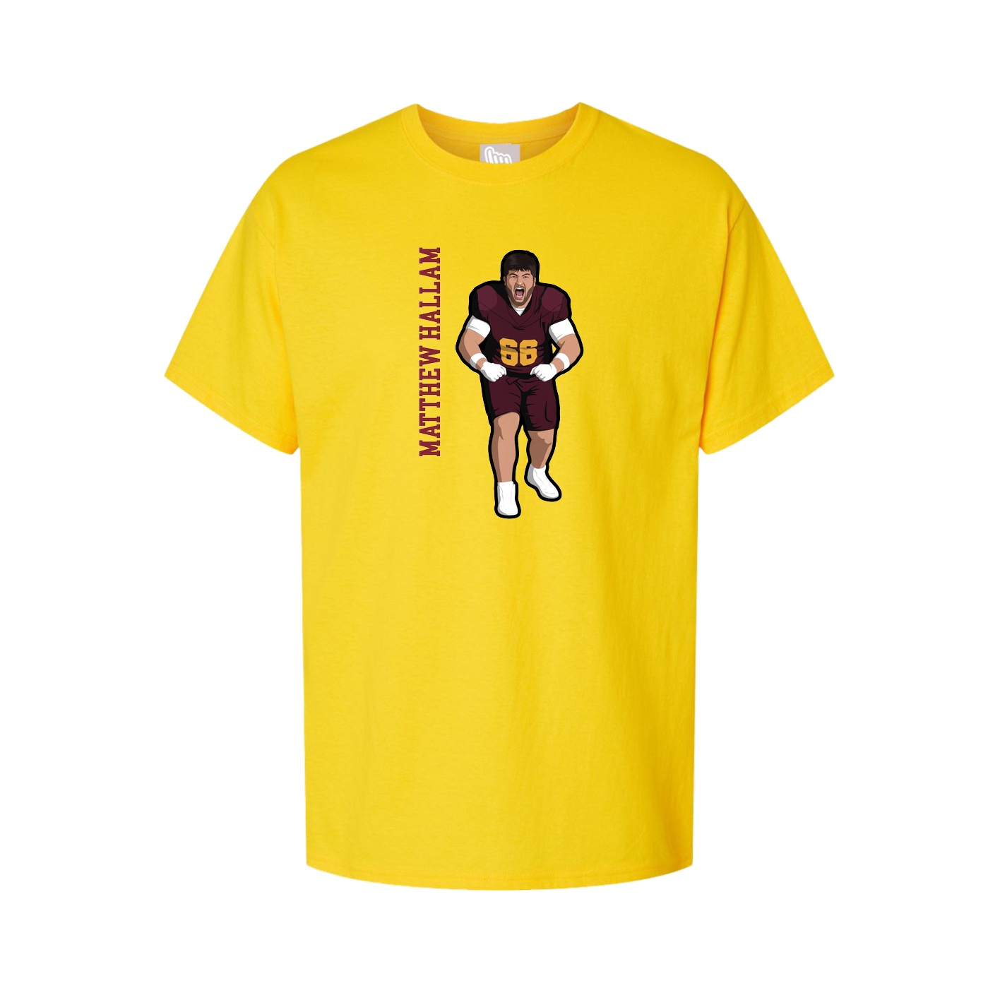 Tee — Name Vertical in Gold
