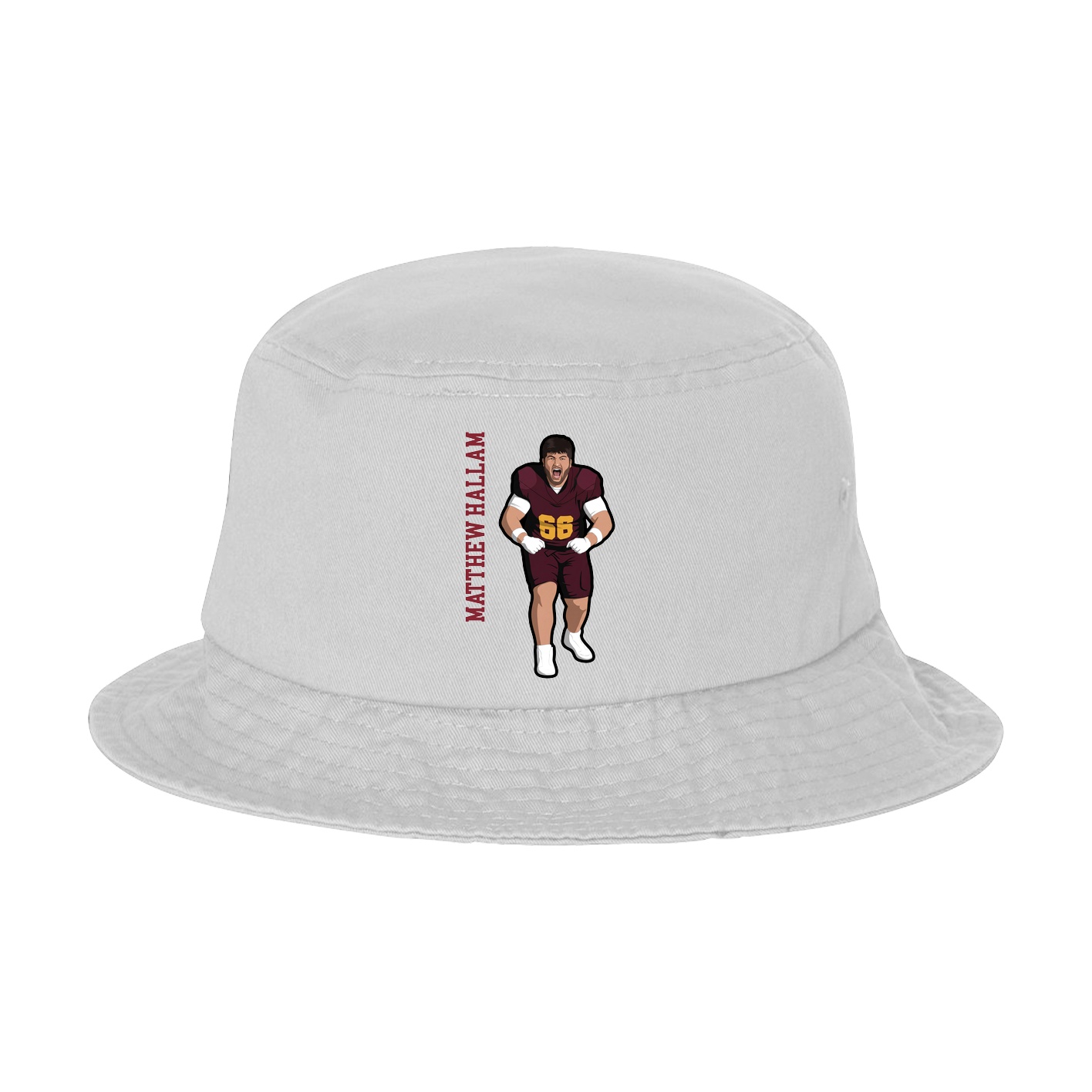 Bucket Cap — Name Vertical in White