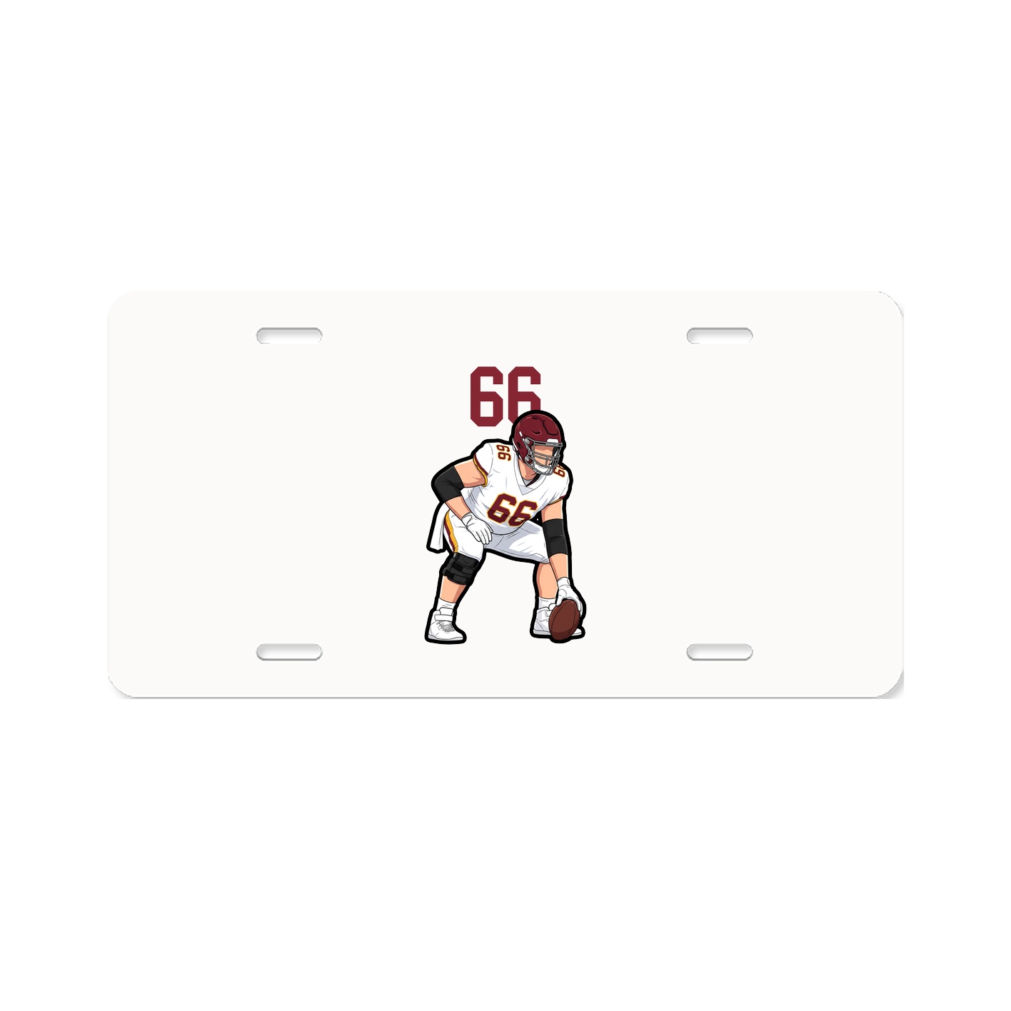 License Plate — Number Top in Classic