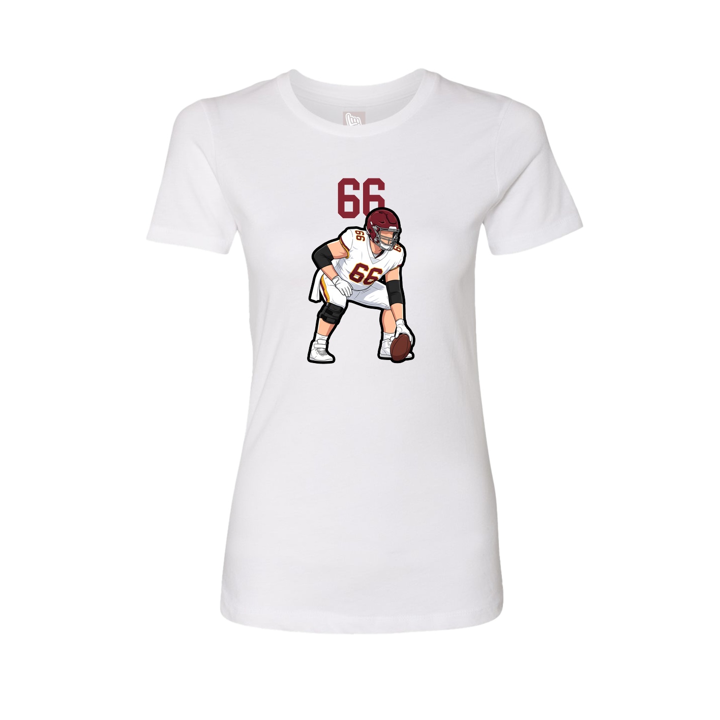 Womens Tee — Number Top in White