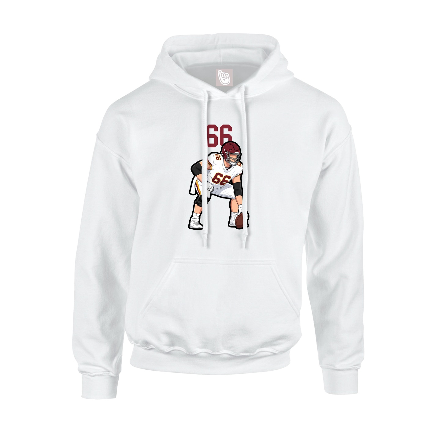 Hoodie — Number Top in White