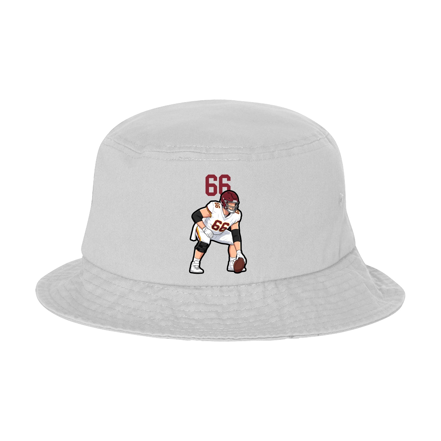 Bucket Cap — Number Top in White