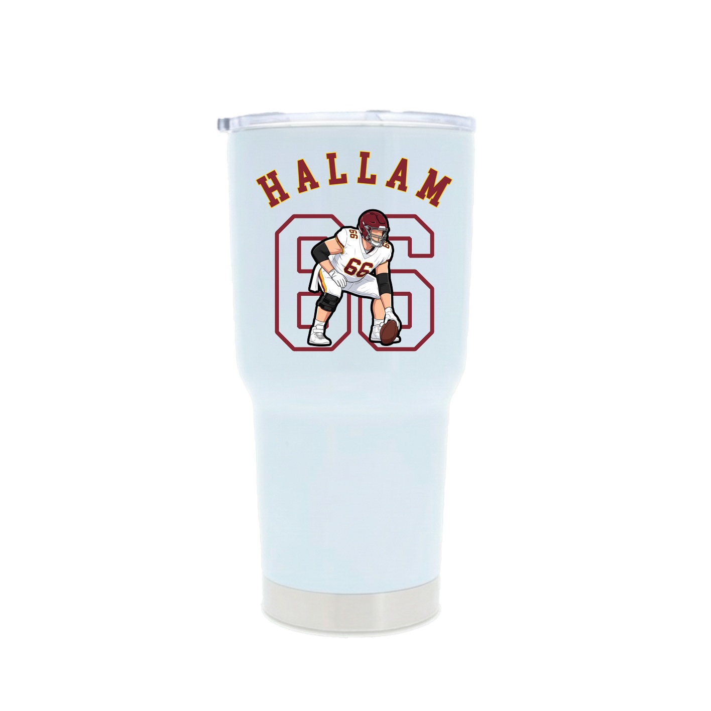 30oz Stainless Steel Tumbler — Shirsey Arch in White