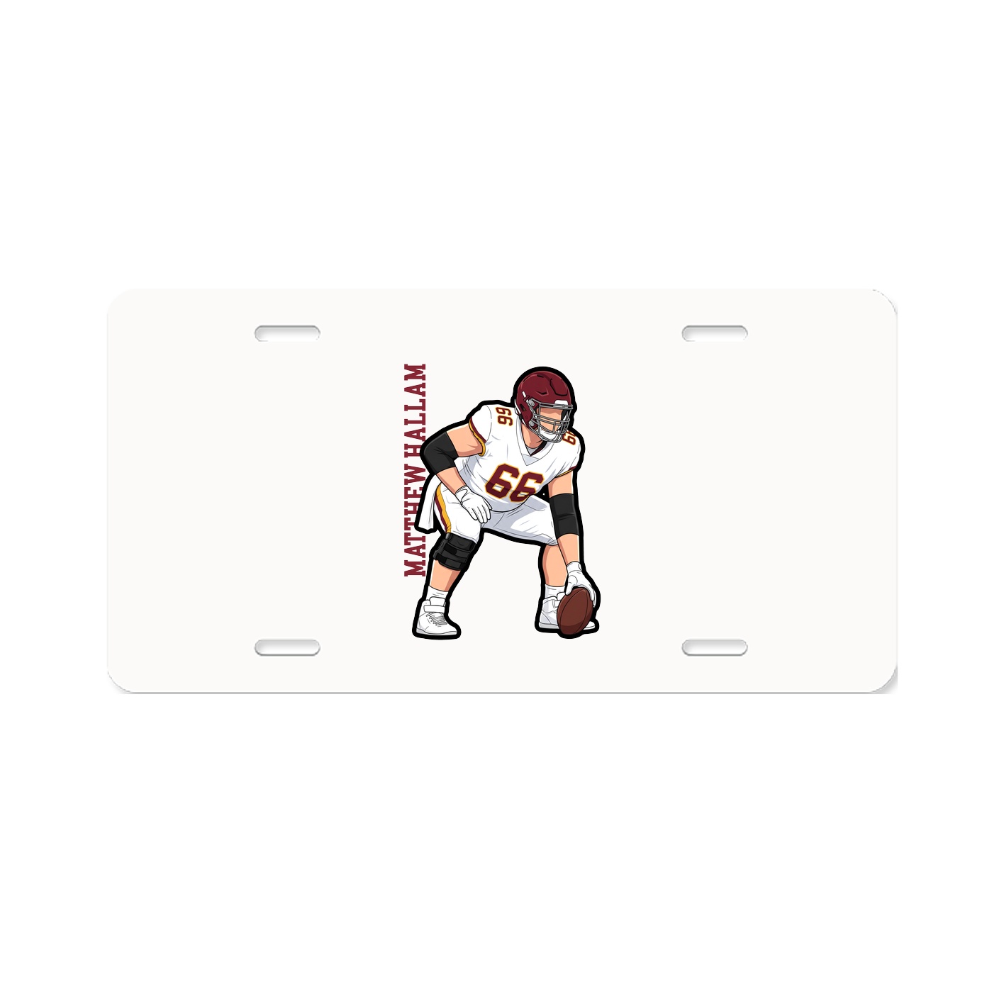 License Plate — Name Vertical in Classic