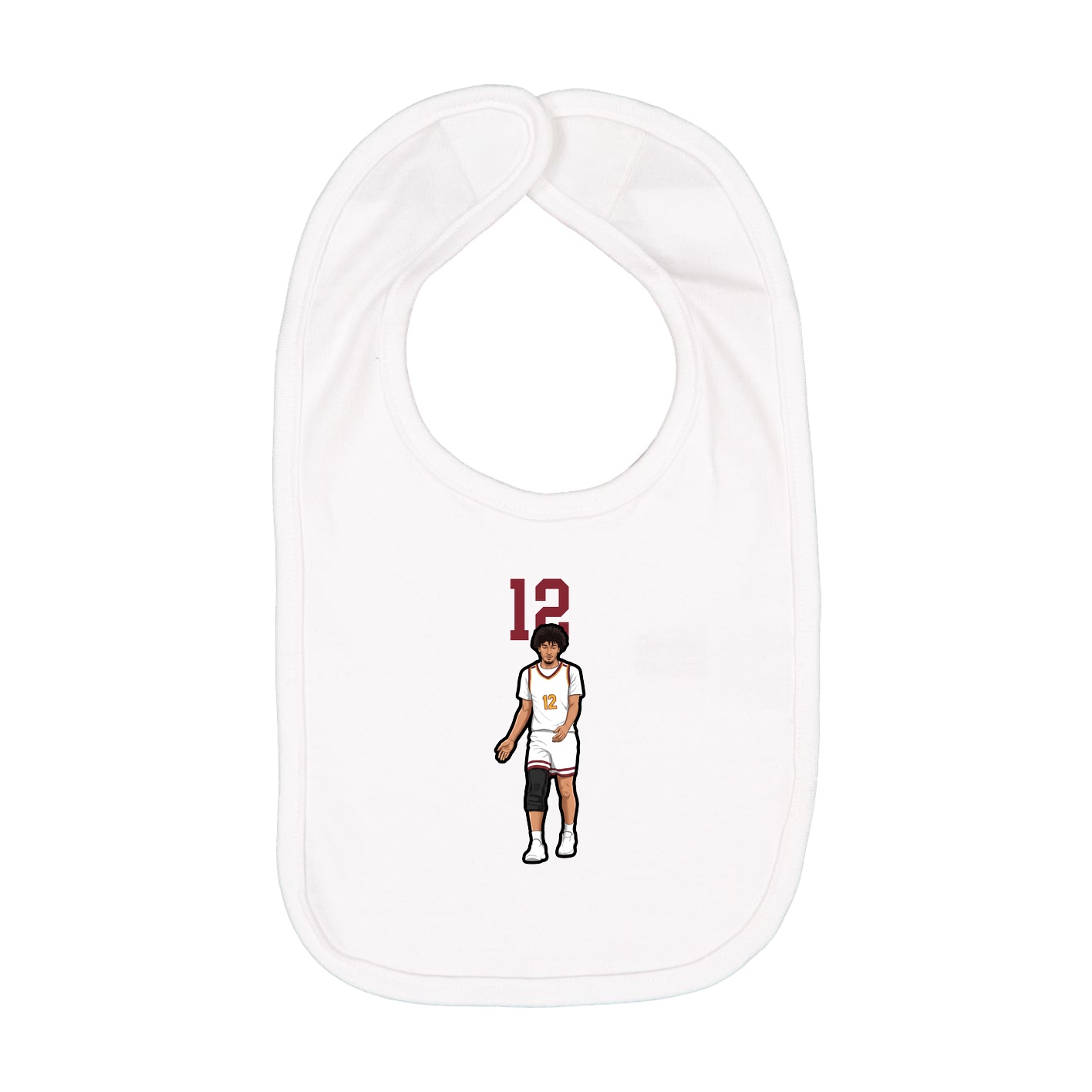 Infant Bib — Number Top in White