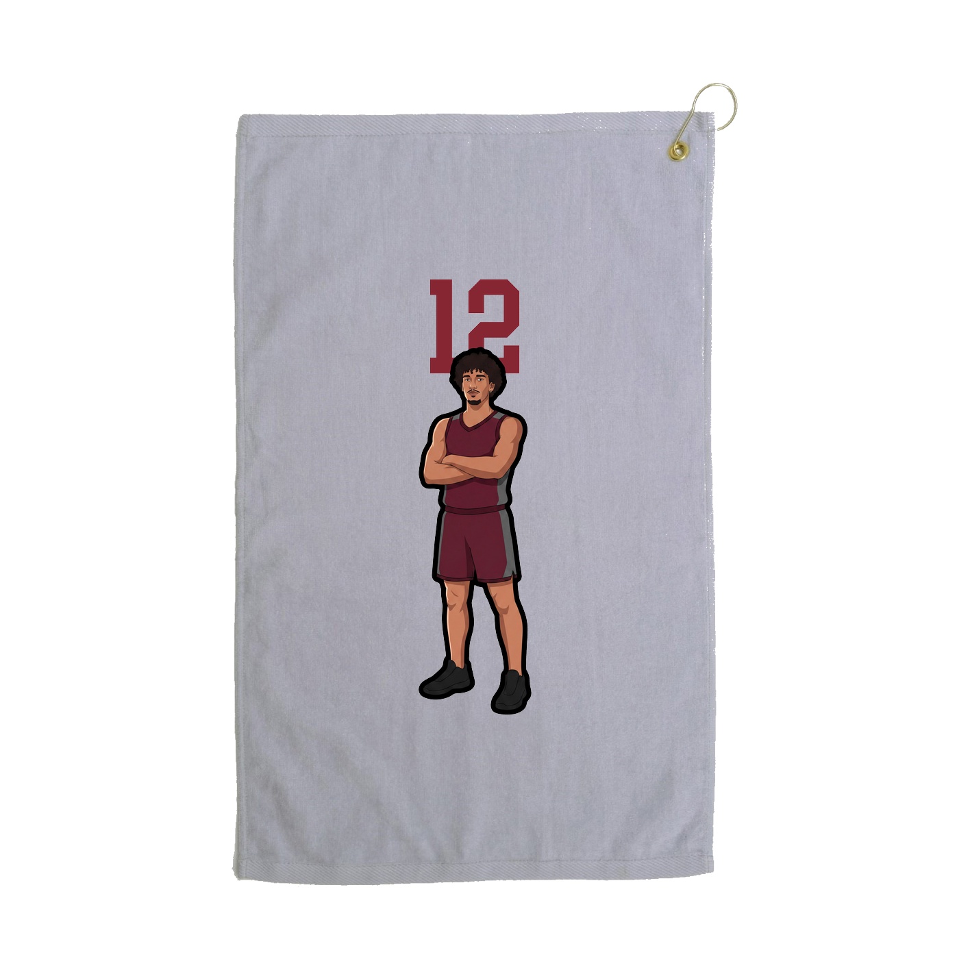 Golf Towel — Number Top in Grey