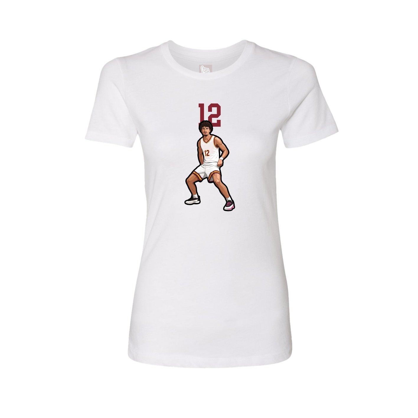 Fitted Women's Tee — Number Top in White