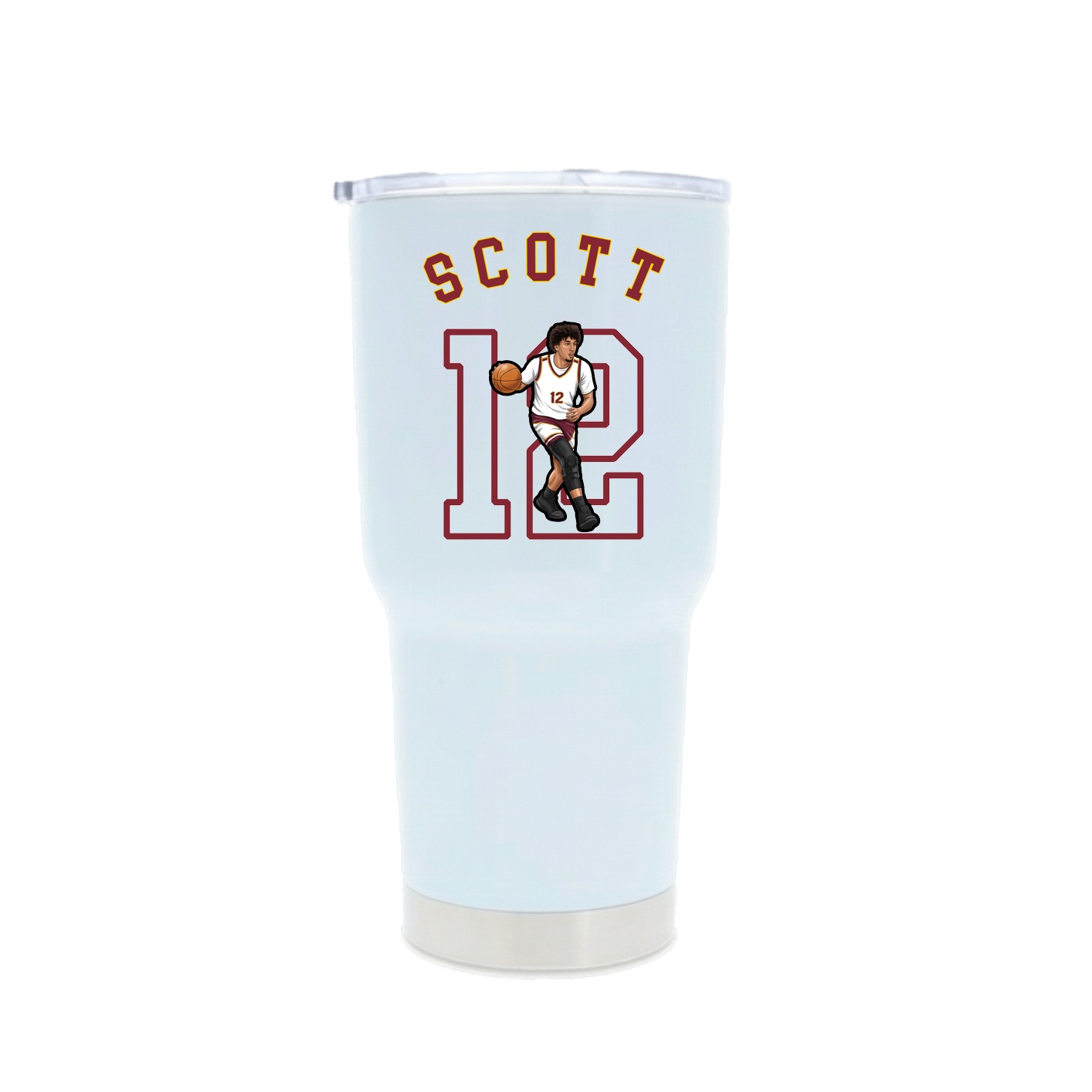 30oz Stainless Steel Tumbler — Shirsey Arch in White