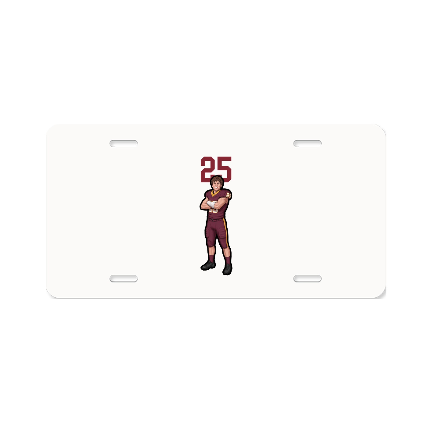 License Plate — Number Top in Classic