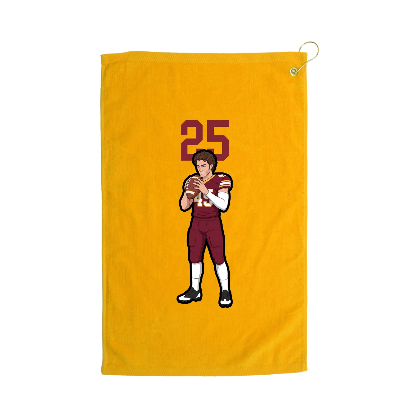 Golf Towel — Number Top in Gold