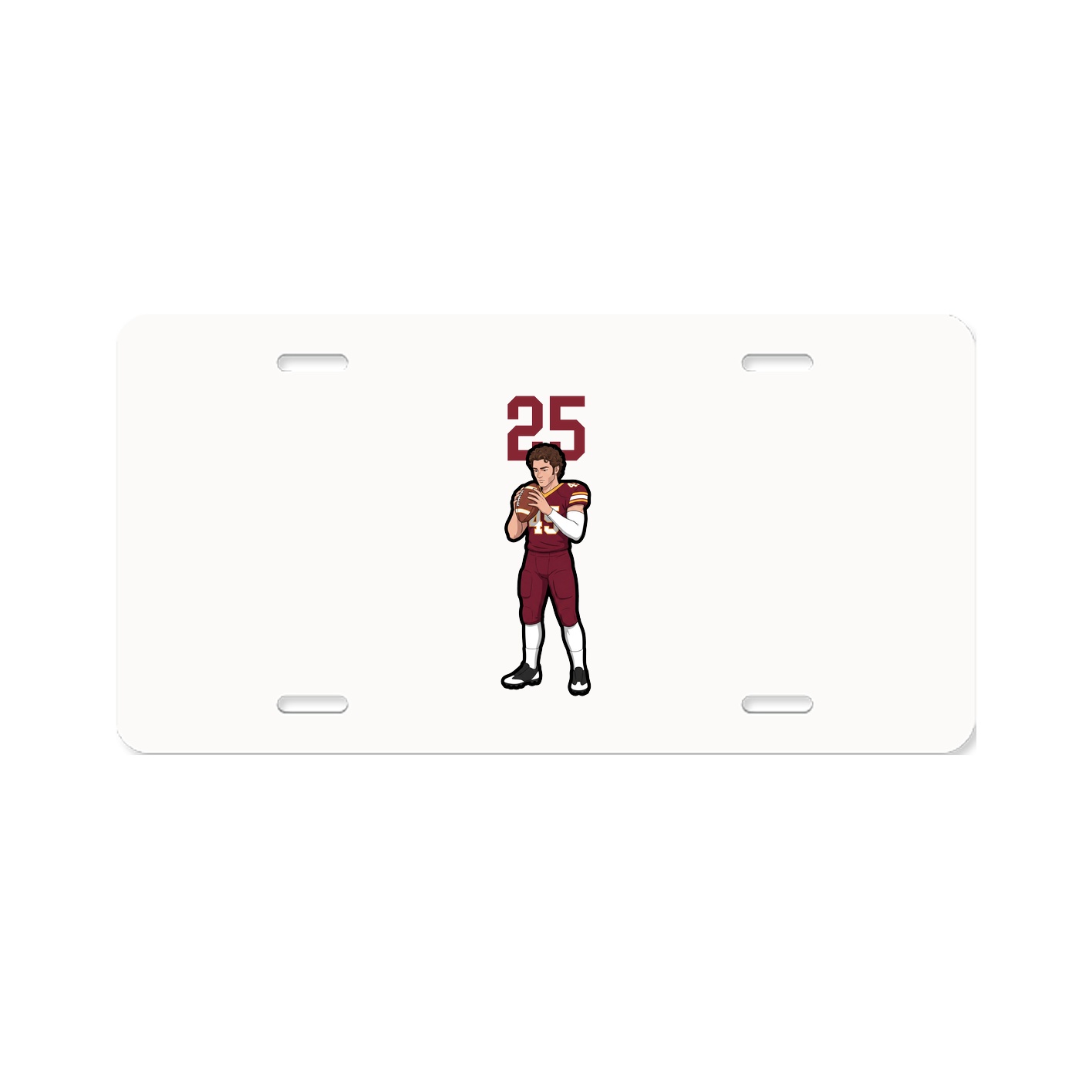 License Plate — Number Top in Classic