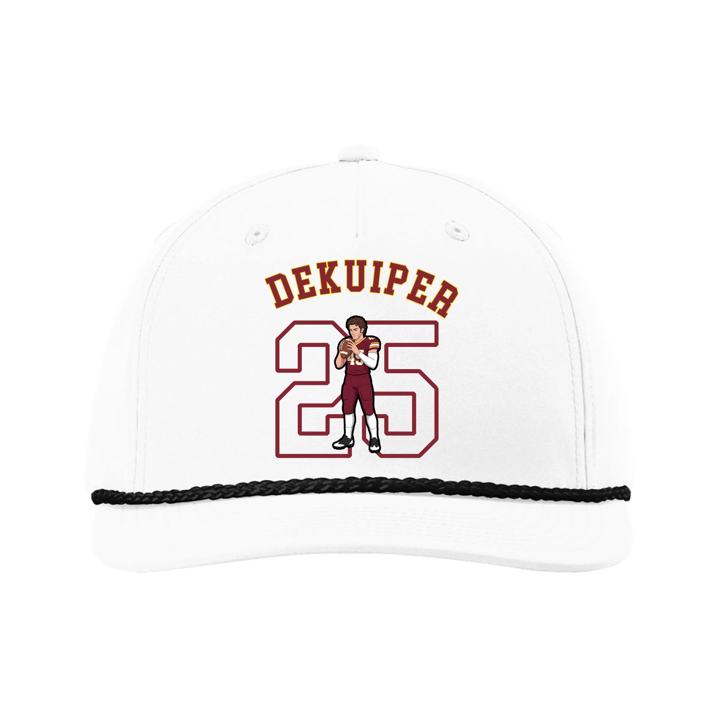 Five-Panel Classic Rope Cap — Shirsey Arch in White