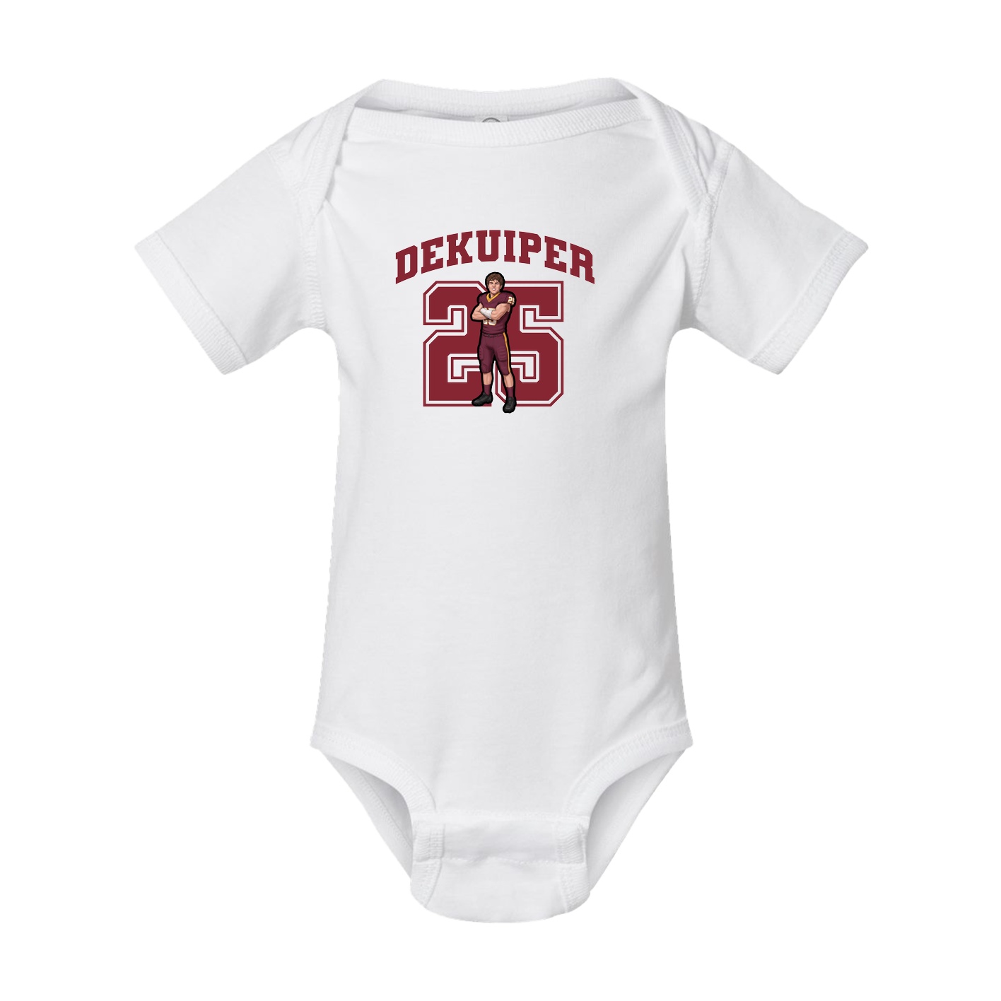 Baby Onesie — Number in White