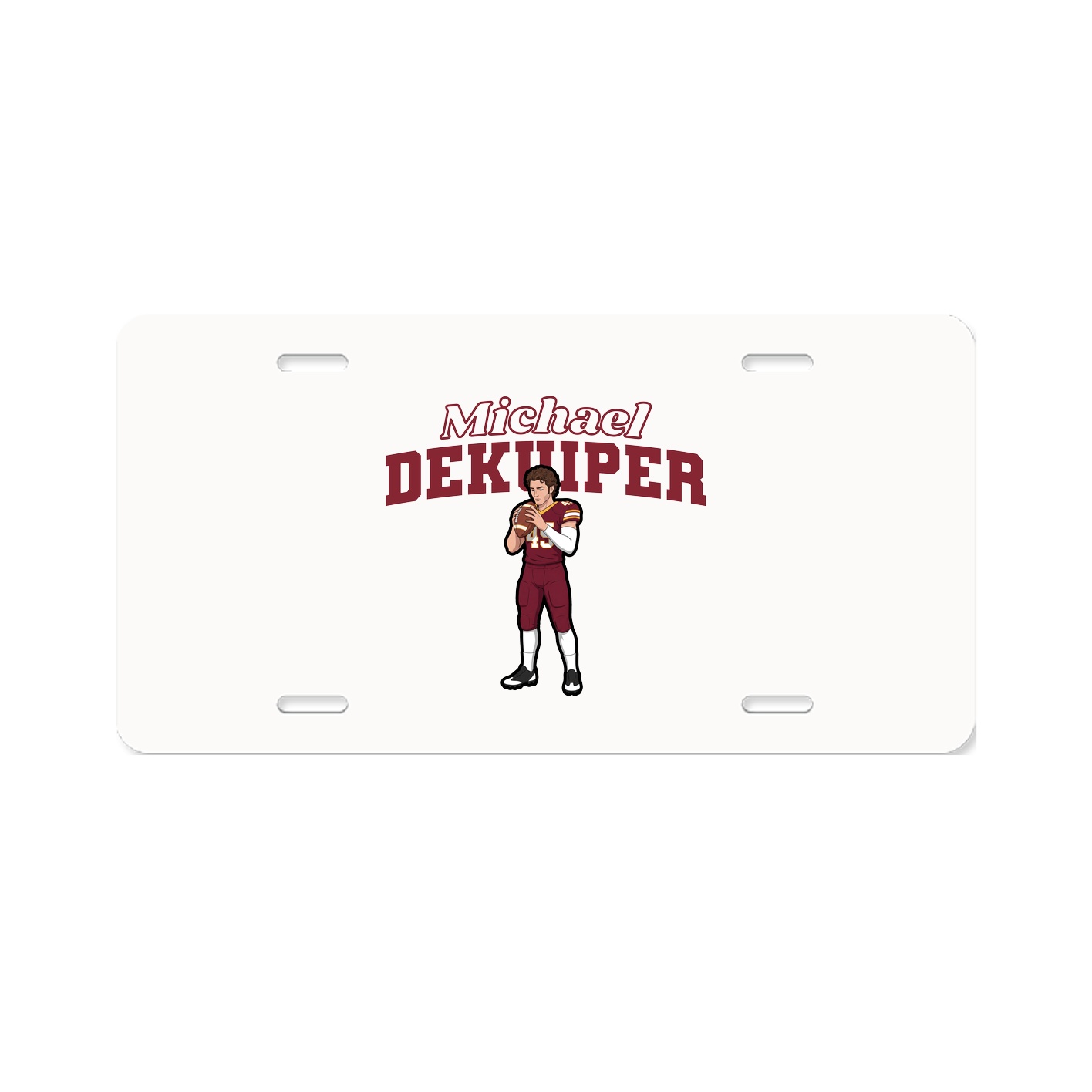 License Plate — Name Arch in Classic