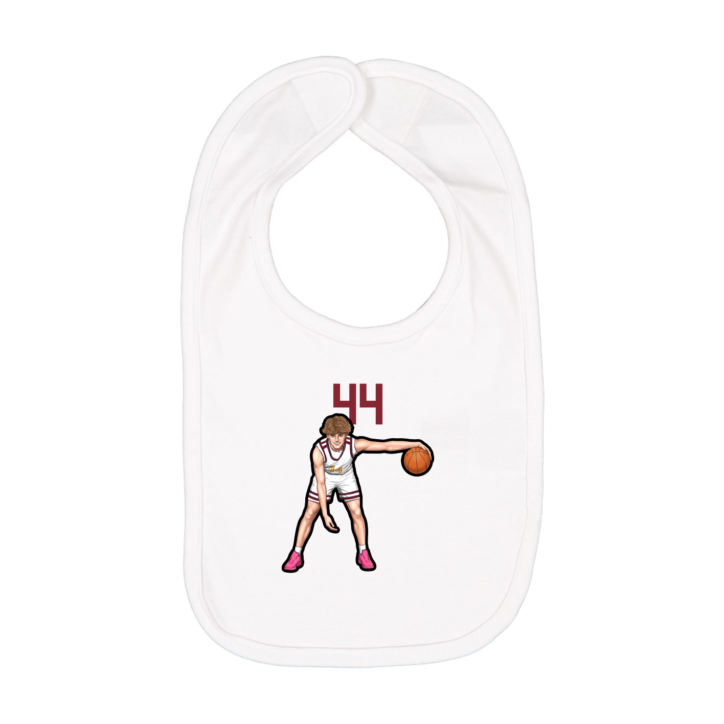 Infant Bib — Number Top in White