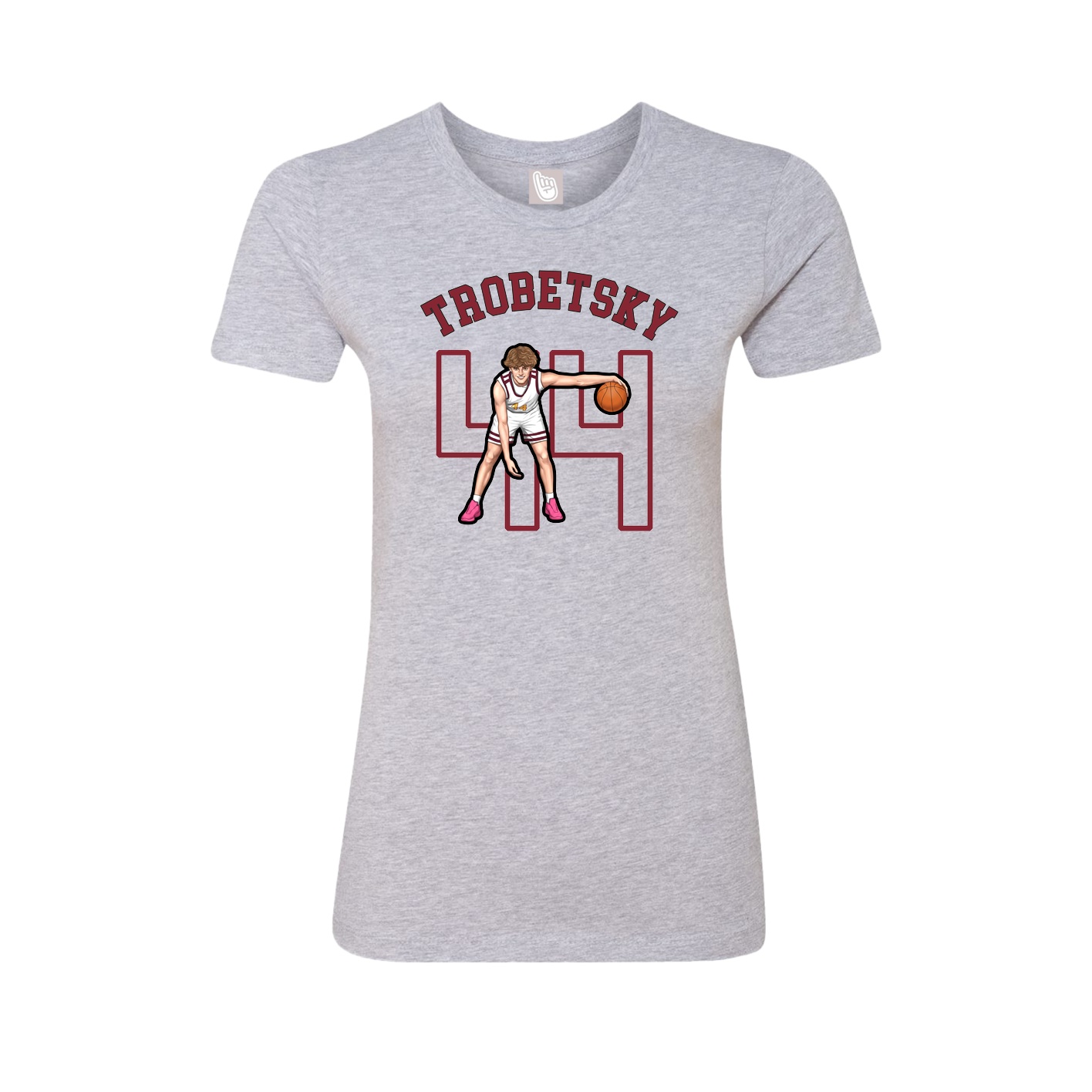 Fitted Women's Tee — Shirsey Arch in Grey