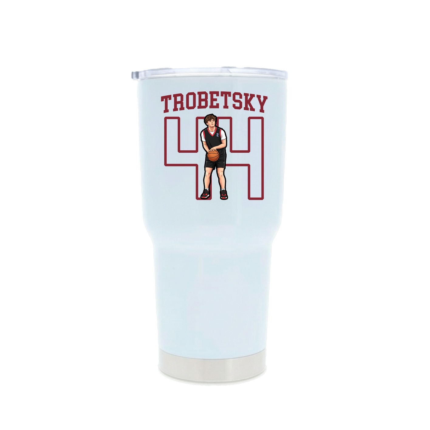 30oz Stainless Steel Tumbler — Shirsey in White
