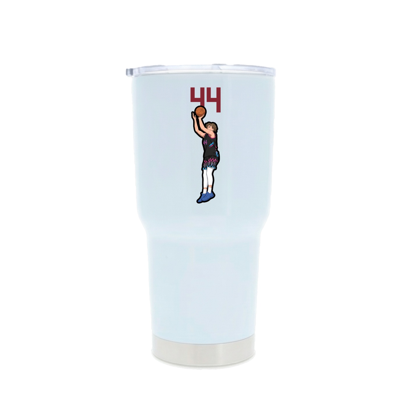 30oz Stainless Steel Tumbler — Number Top in White