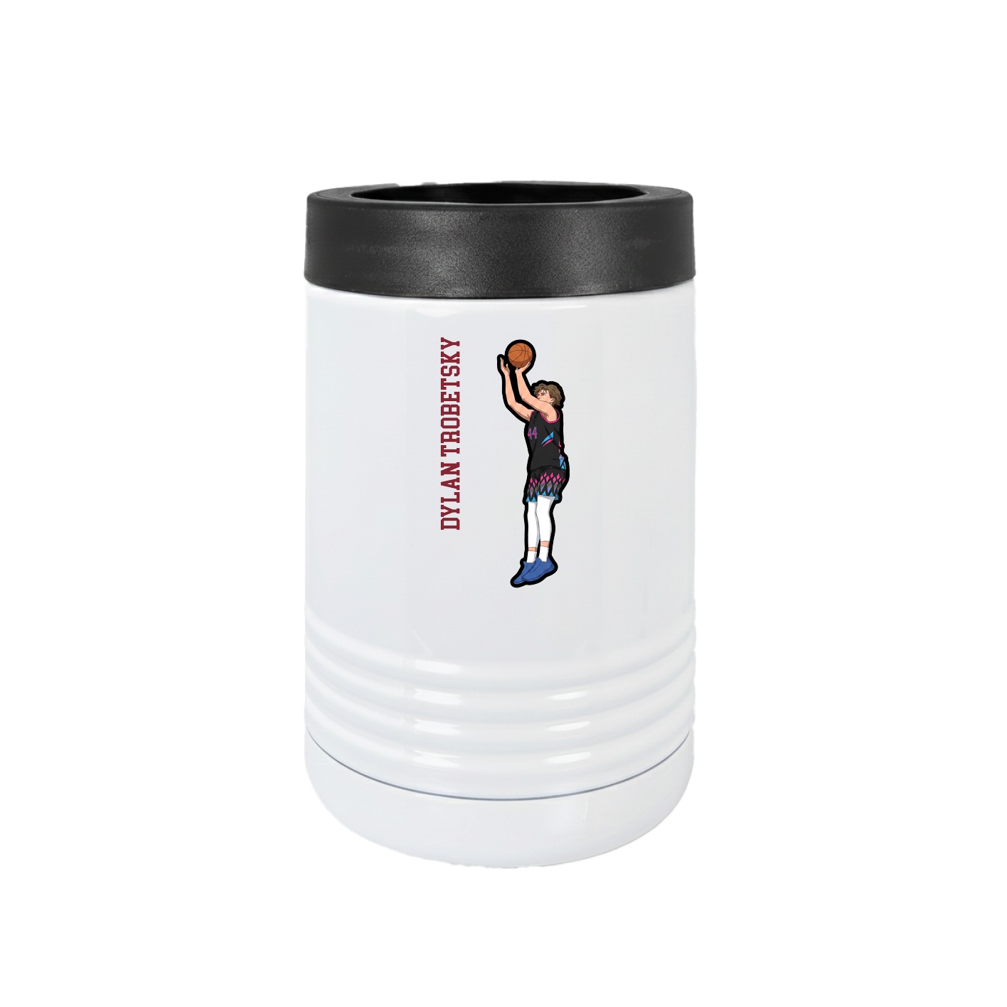 Beverage Holder — Name Vertical in White