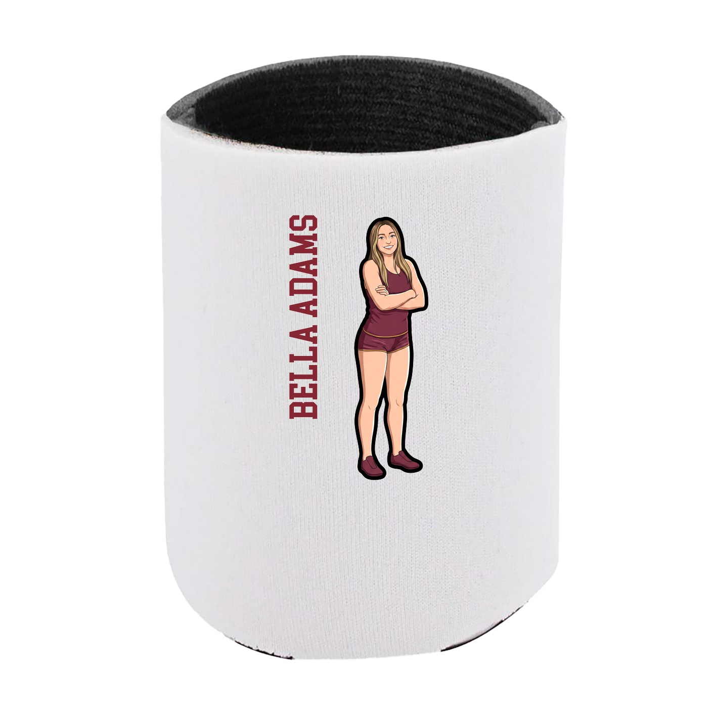 Can Holder — Name Vertical in White