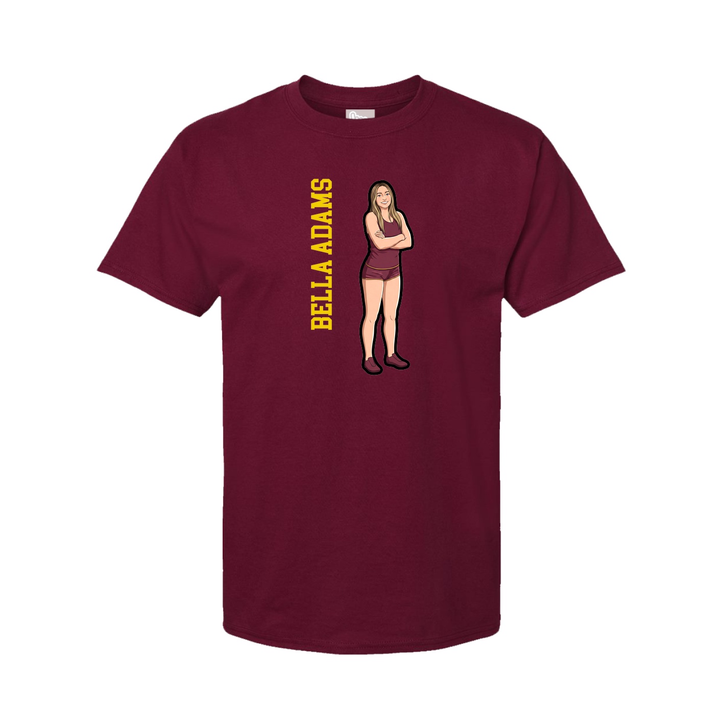 Tee — Name Vertical in Cardinal