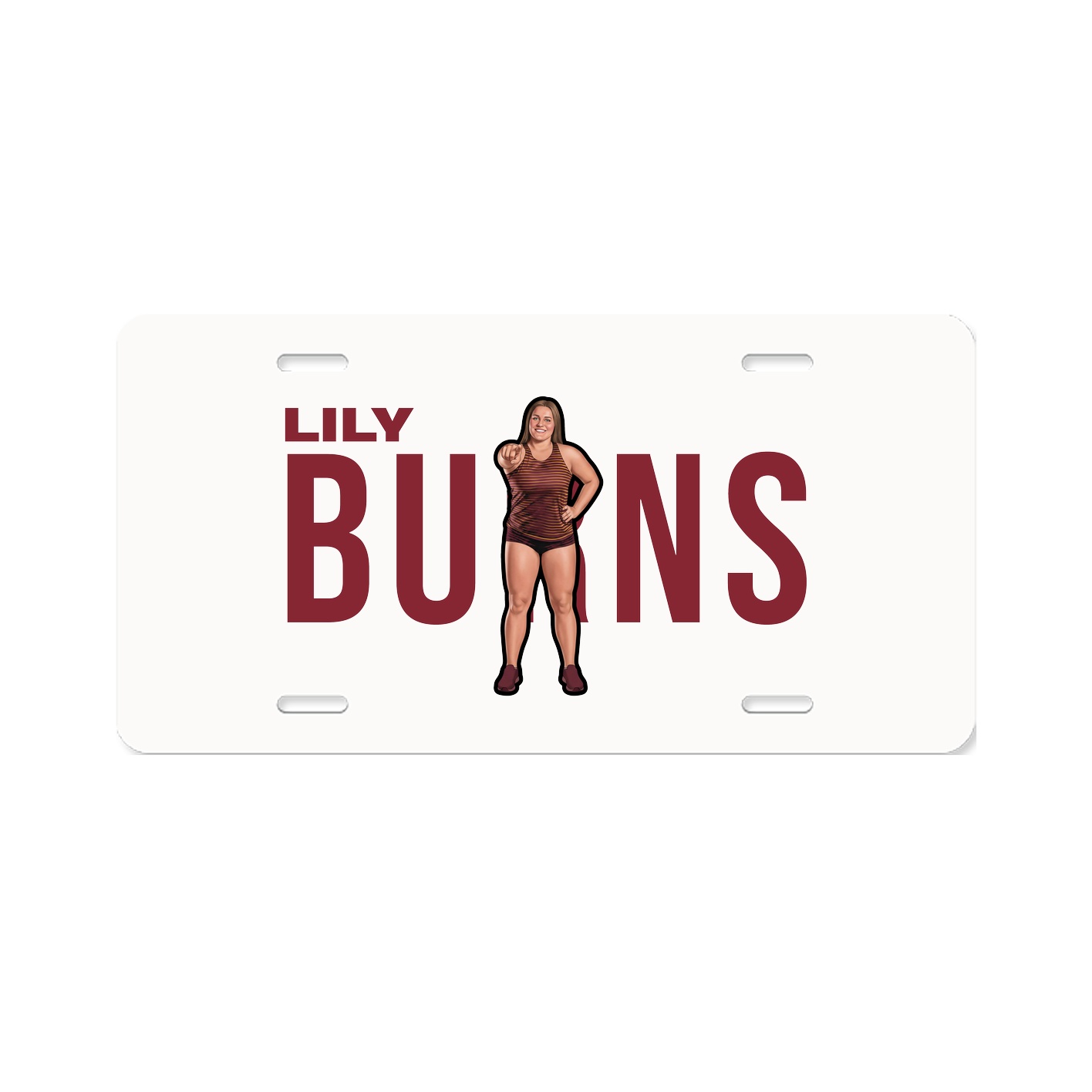 License Plate — Player Name in Classic