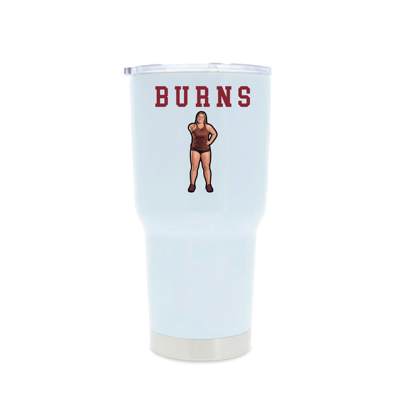 30oz Stainless Steel Tumbler — Shirsey in White