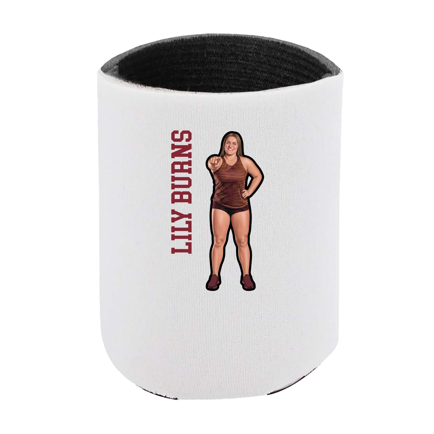 Can Holder — Name Vertical in White