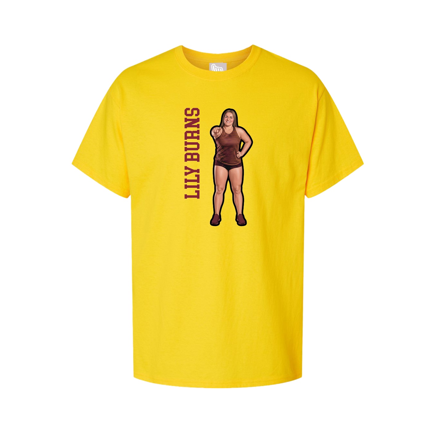 Tee — Name Vertical in Gold