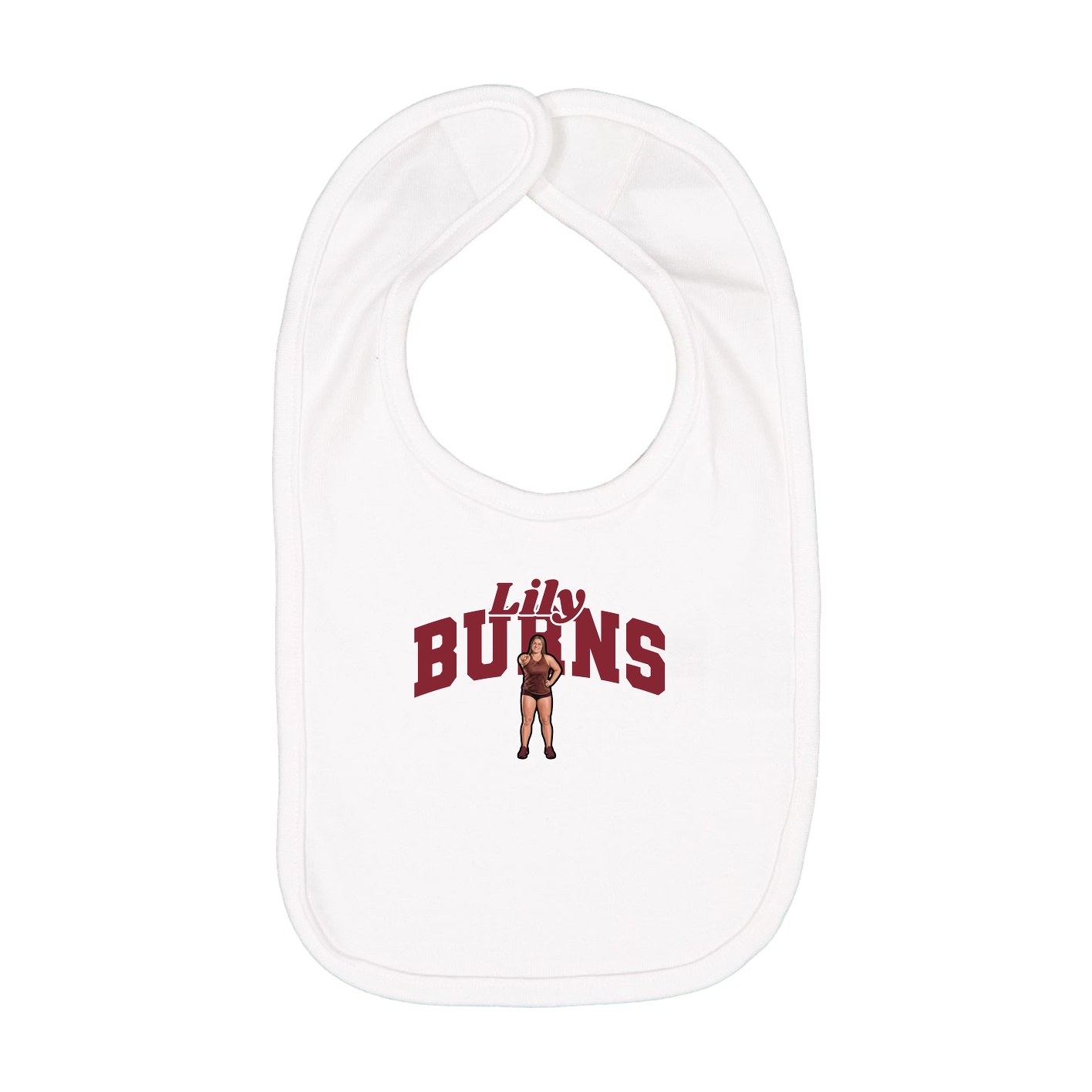 Infant Bib — Signature Arch in White