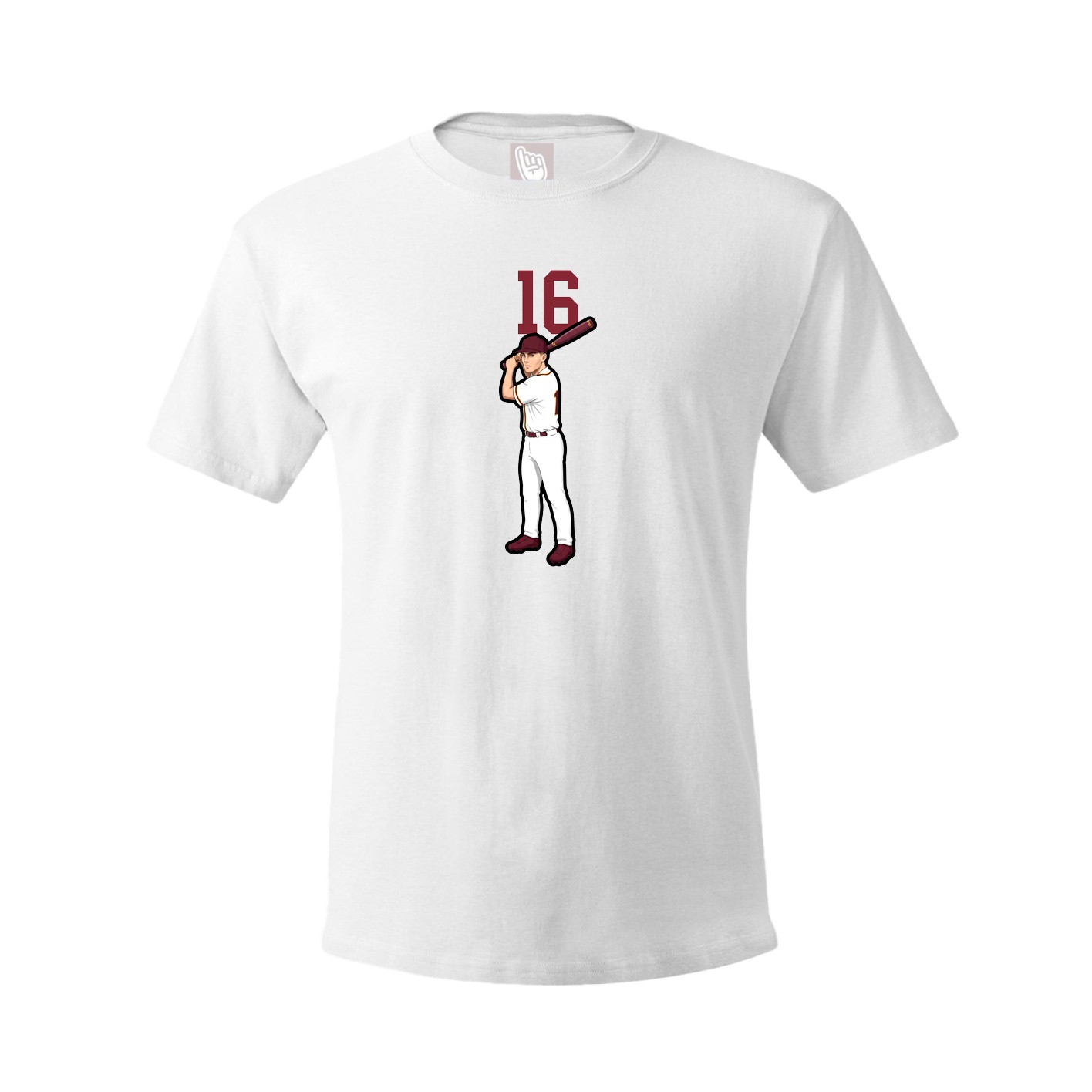 Youth Tee — Number Top in White