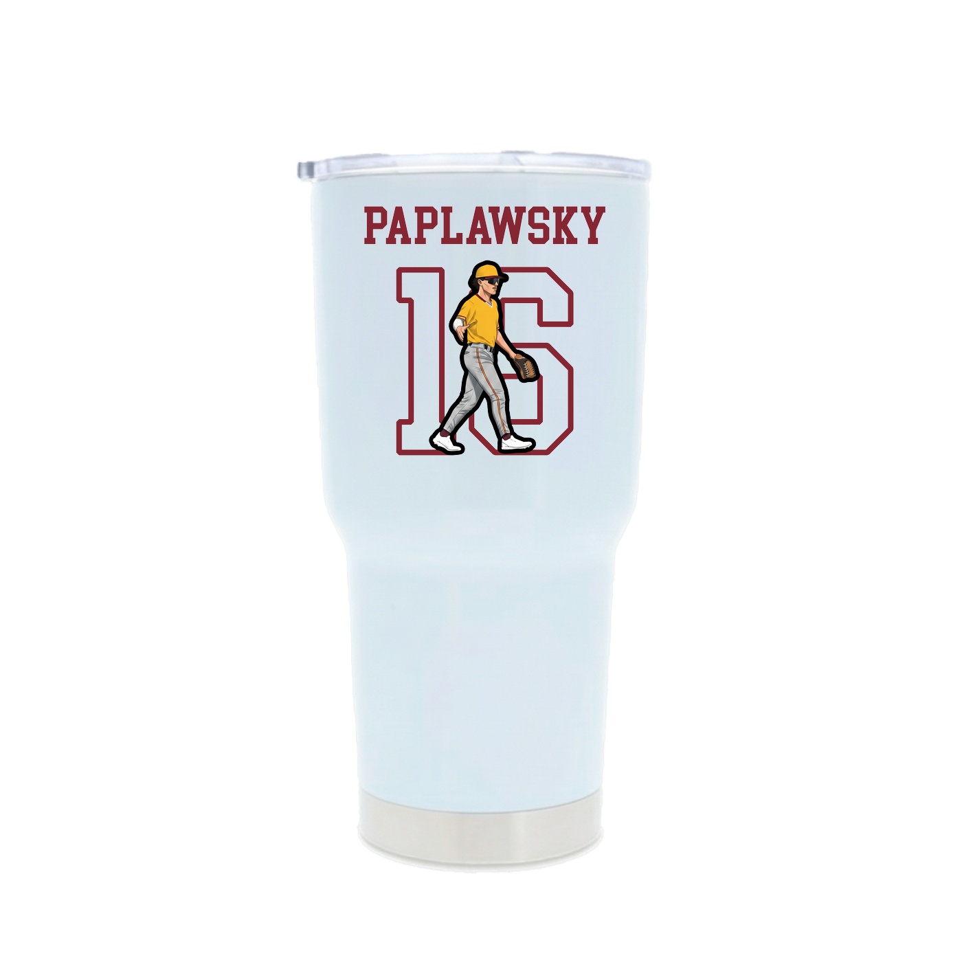 30oz Stainless Steel Tumbler — Shirsey in White