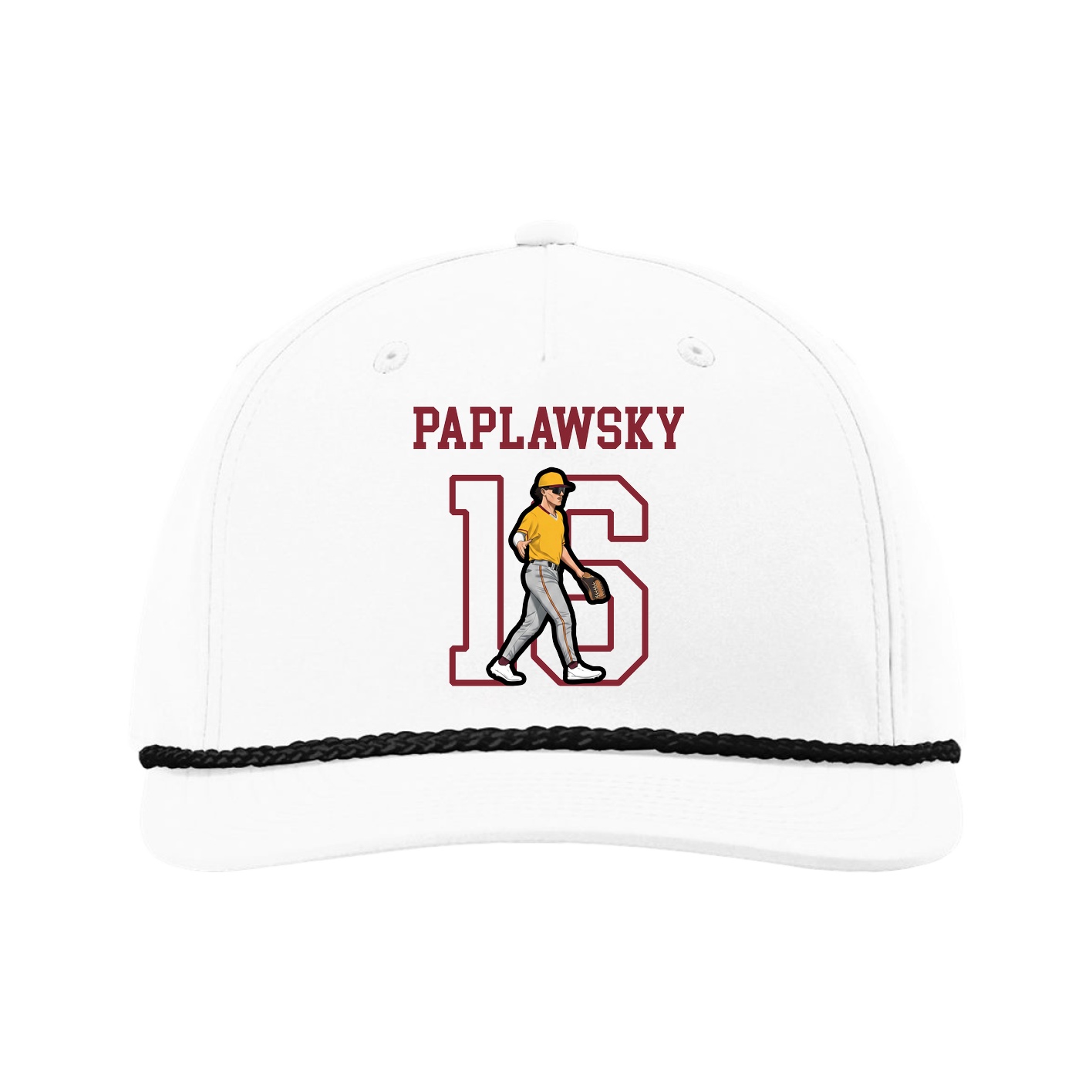 Five-Panel Classic Rope Cap — Shirsey in White